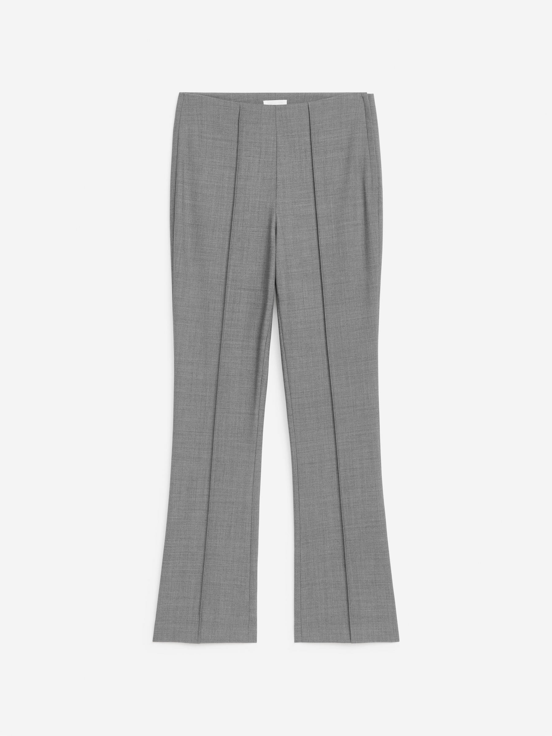 Slim Trousers - Grey Melange - Slim fit - Women - StillMedia/DescriptiveStillLife - 1