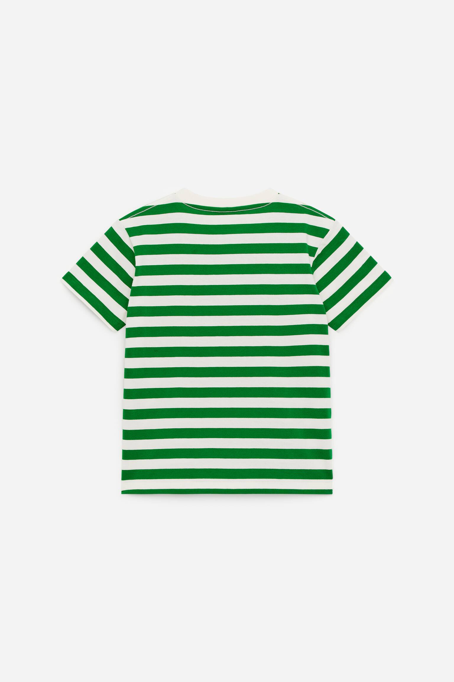T-skjorte med rund hals - Grønn/hvit/Blå/Khakigrønn - 3