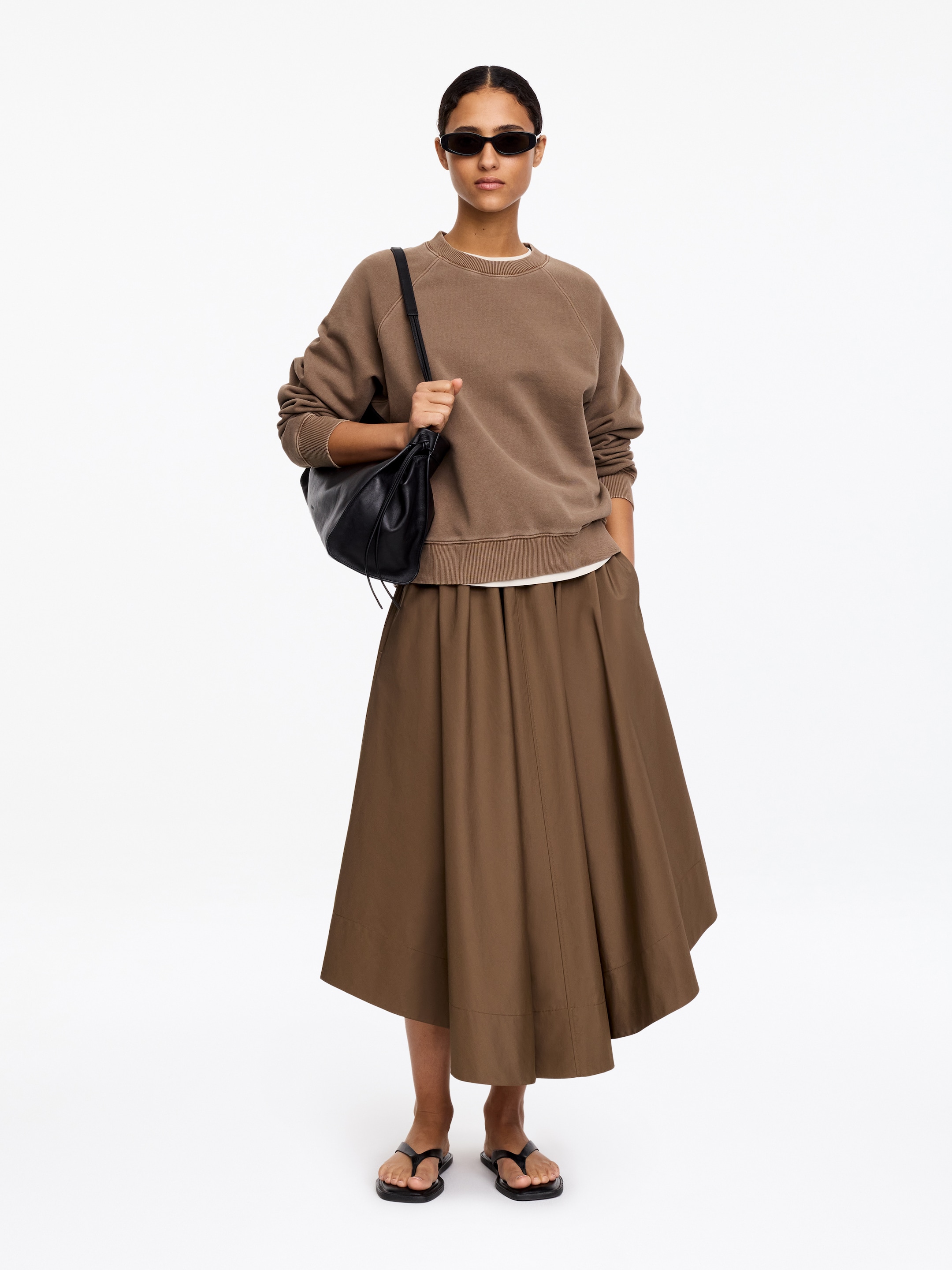 Terry Sweatshirt - Brown - Regular fit - Women - StillMedia/Lookbook - 9