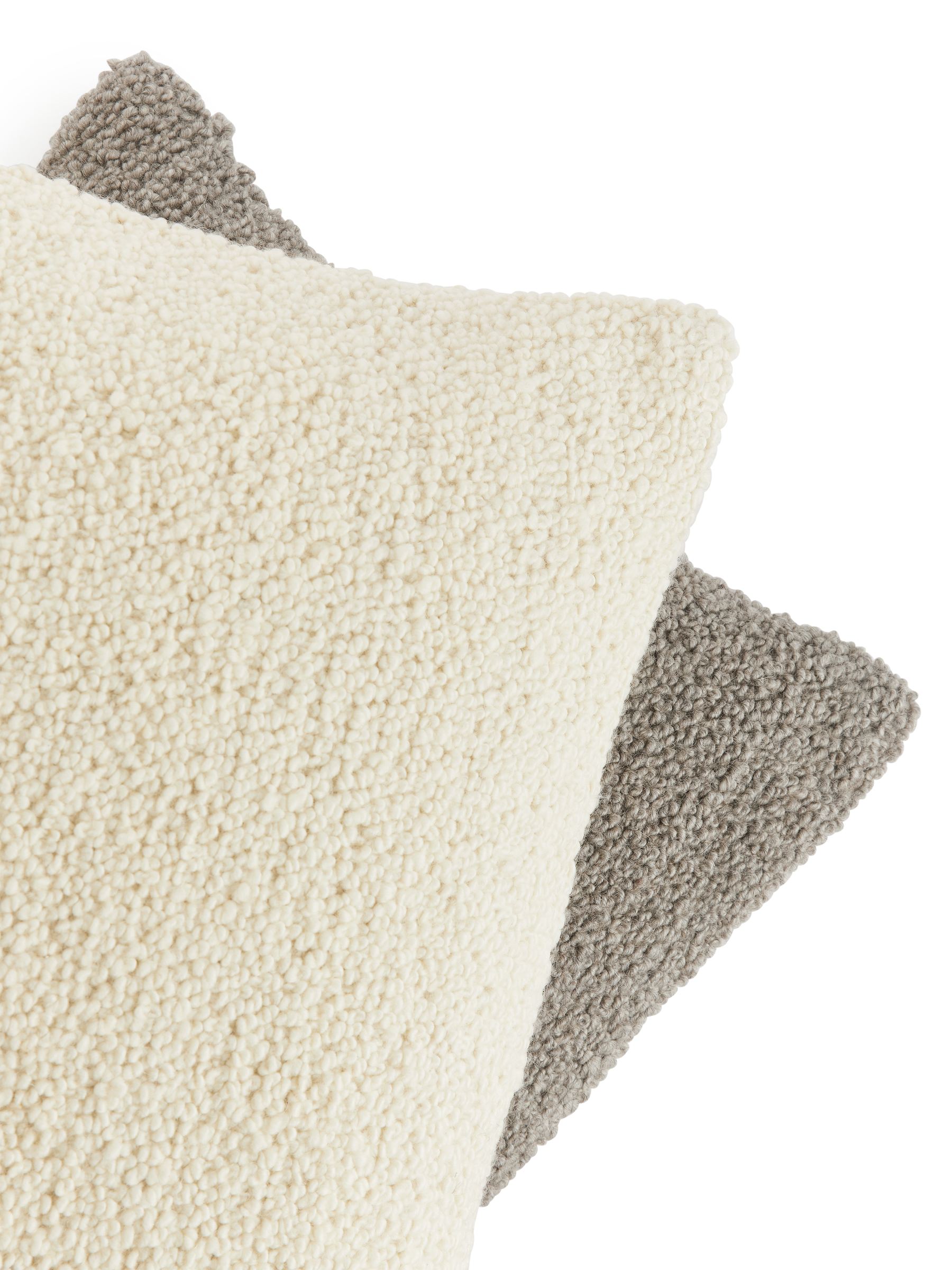 Handgewebter Kissenbezug aus Wolle - Beige - Haushaltswaren - StillMedia/DescriptiveDetail - 1