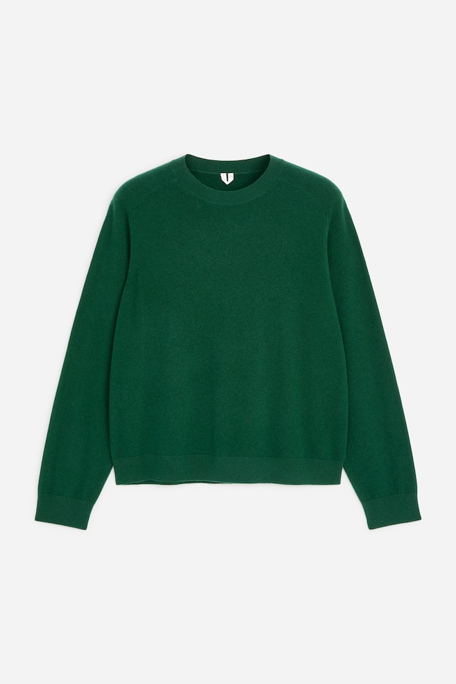 Pulover Tricotat Fin Din Lână - Verde Închis/Maro/Bleumarin - 1