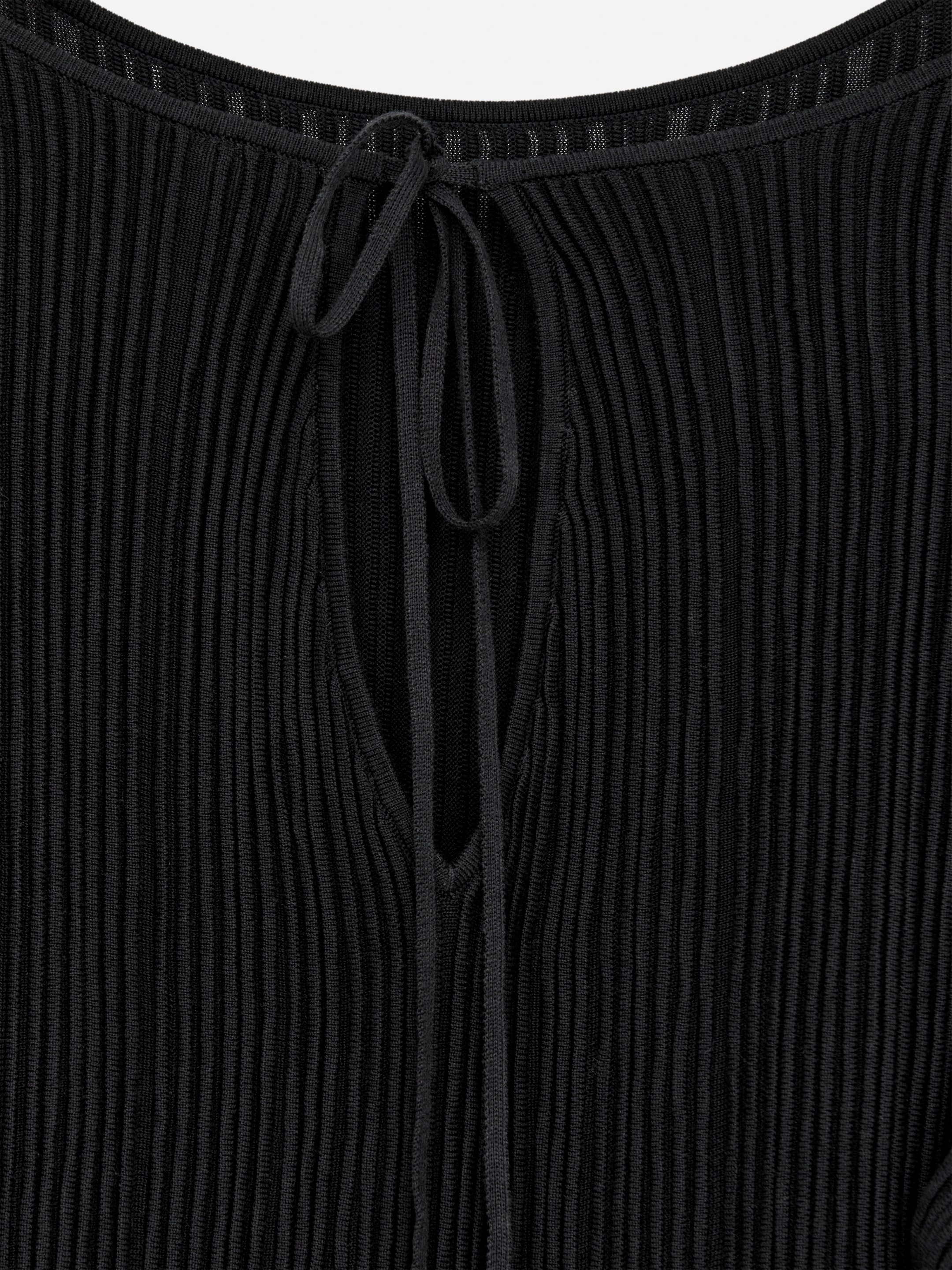 Rib-Knit Top - Black - Loose fit - Women - StillMedia/DescriptiveDetail - 1