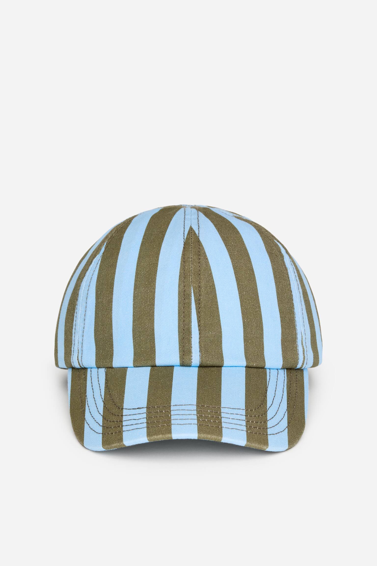 Casquette en coton lavé-Vert/Bleu - 2