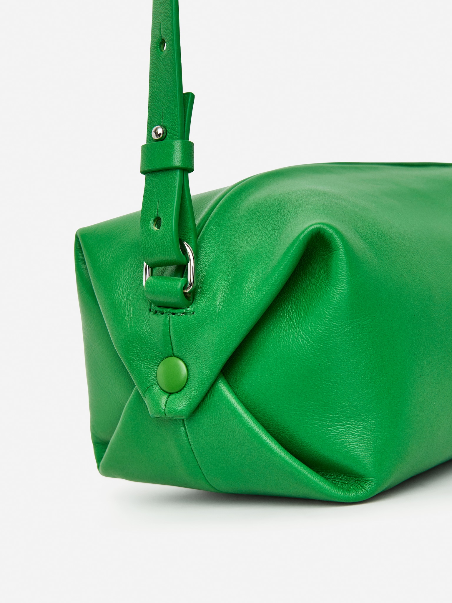 Sac en cuir à bandoulière - Vert vif/Noir - 2
