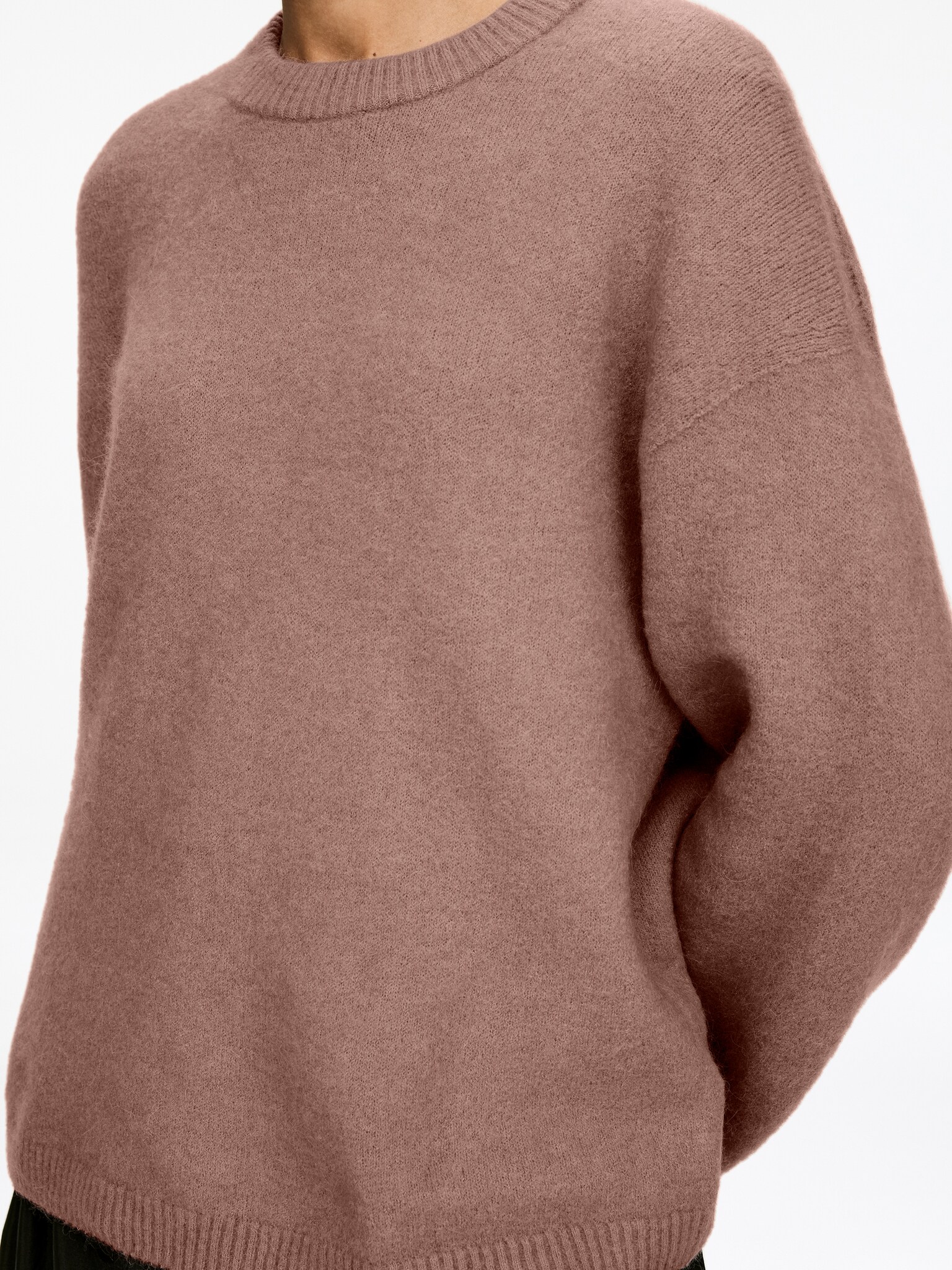 Pull en mélange de laine et d'alpaga - Rose poudré/Violet/Blanc cassé/Bordeaux foncé/Noir/Rouge/Beige - 3