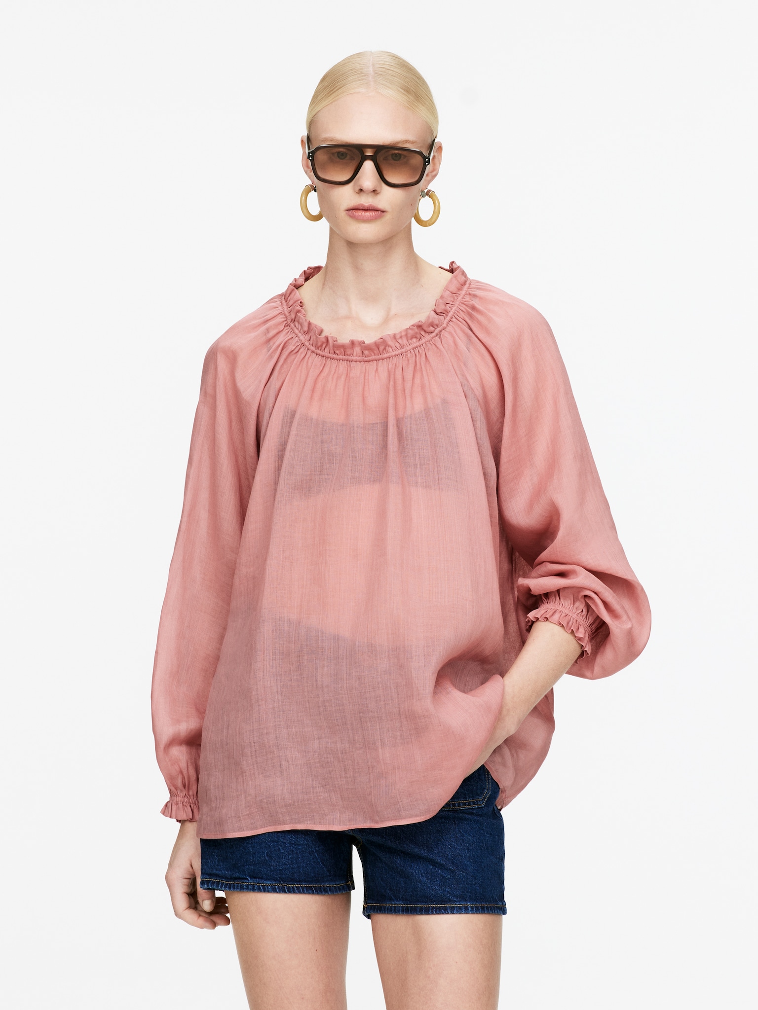 Blusa dalla vestibilità rilassata - Blush