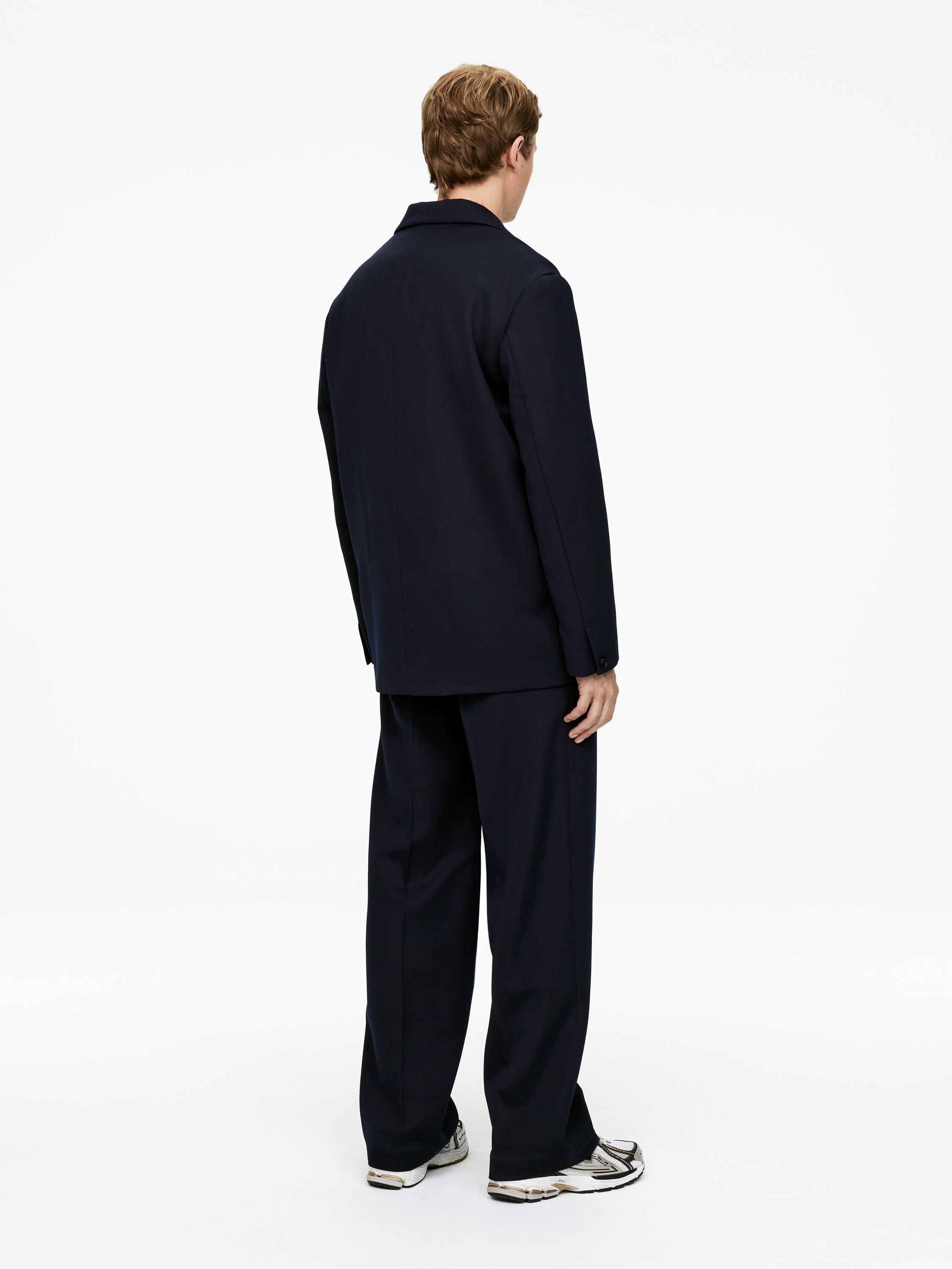 Double-Breasted Wool Blazer - Dark Blue - Loose fit - Men - StillMedia/Lookbook - 4