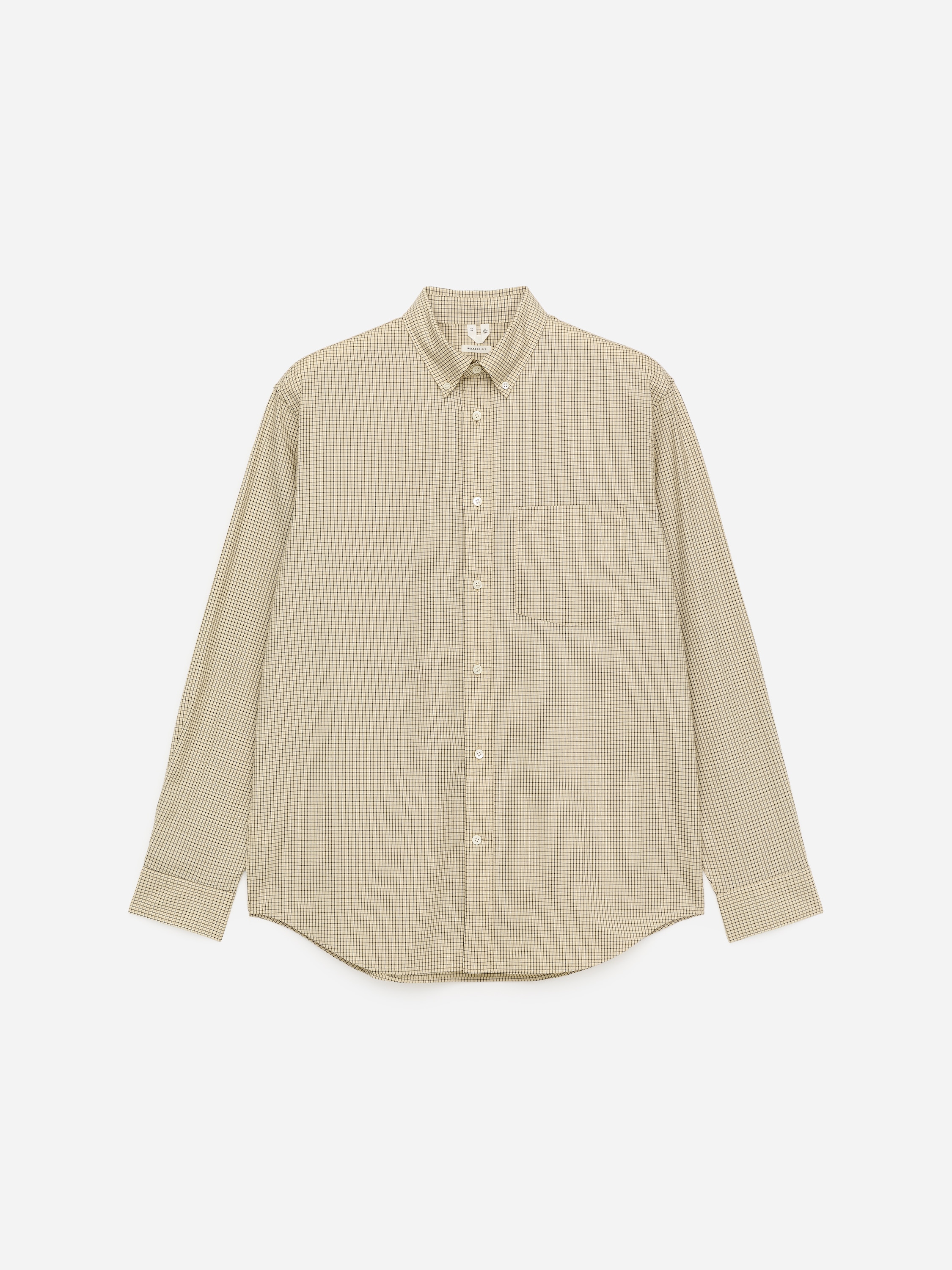 Chemise décontractée en pinpoint - Jaune