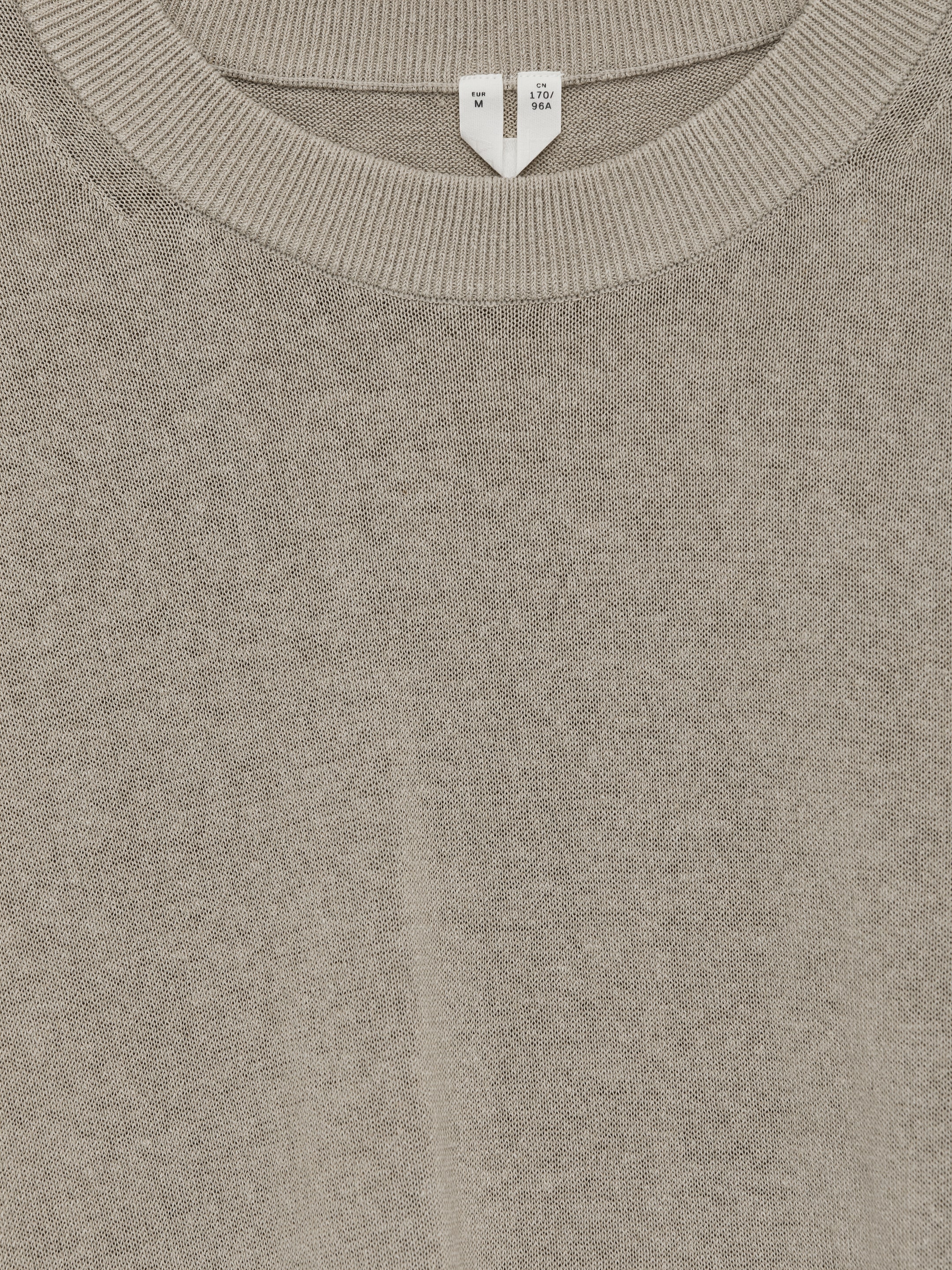 T-shirt z mieszanki lnu i bawełny - Brązowy - Luźny fason - Women - StillMedia/DescriptiveDetail - 1