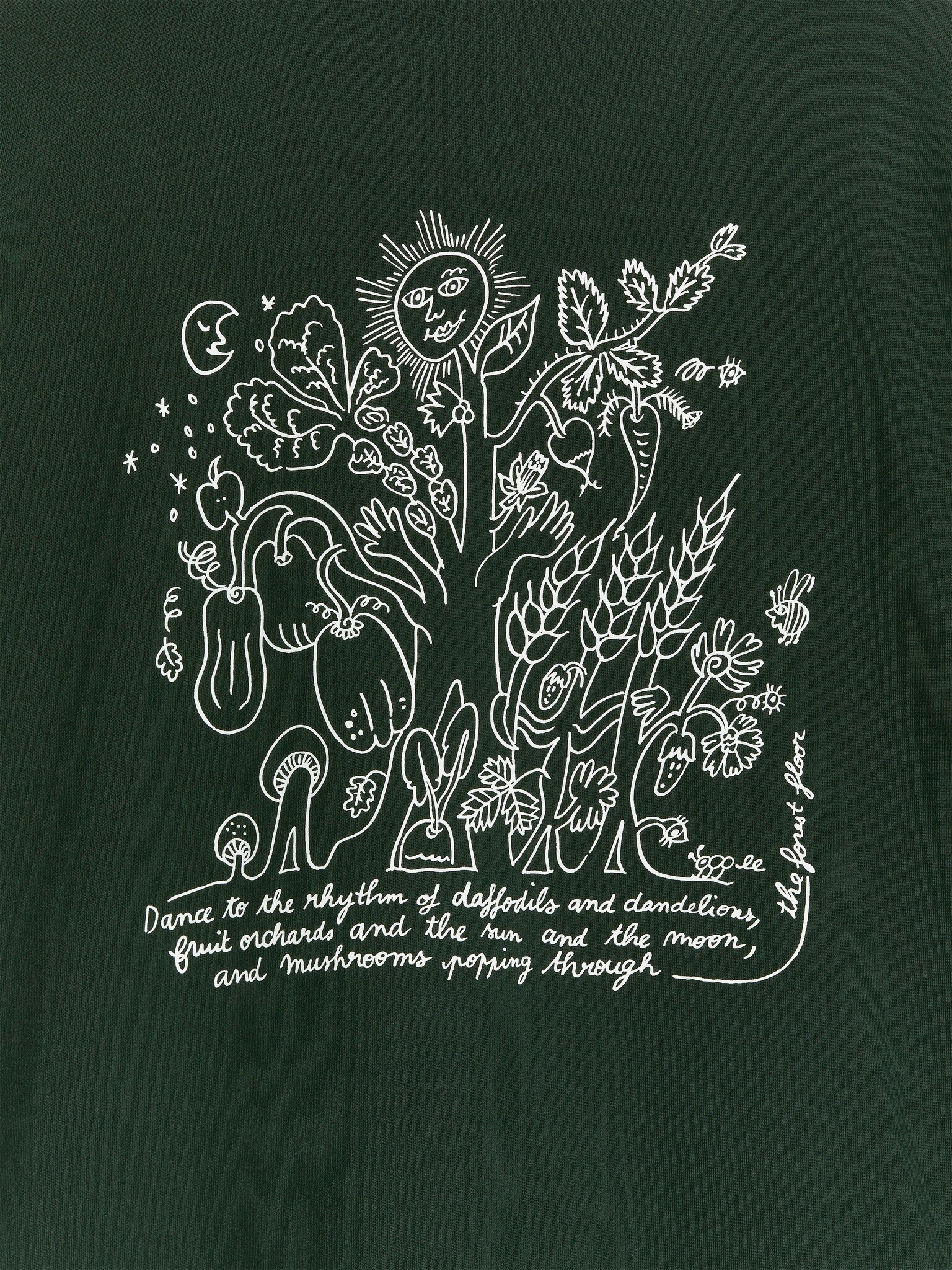 T-shirt imprimé ARKET CAFÉ - Vert foncé/Noir - 2