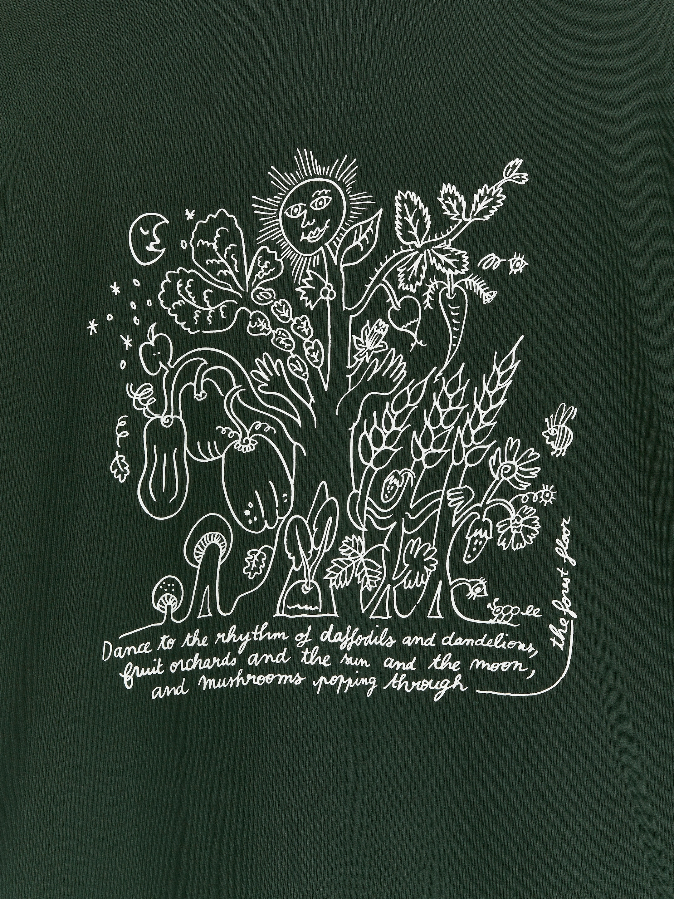 ARKET CAFÉ Printed T-Shirt - Dark Green/White - Loose fit - Café - StillMedia/DescriptiveDetail - 4