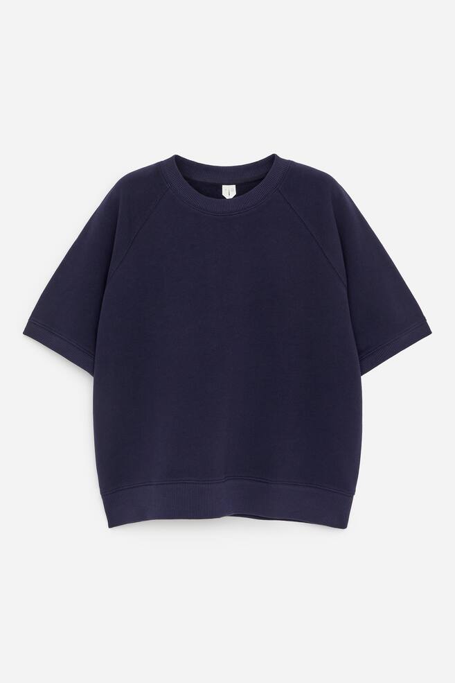 French Terry Sweatshirt - Dark Blue/Off White/Black/Dark Red - 1
