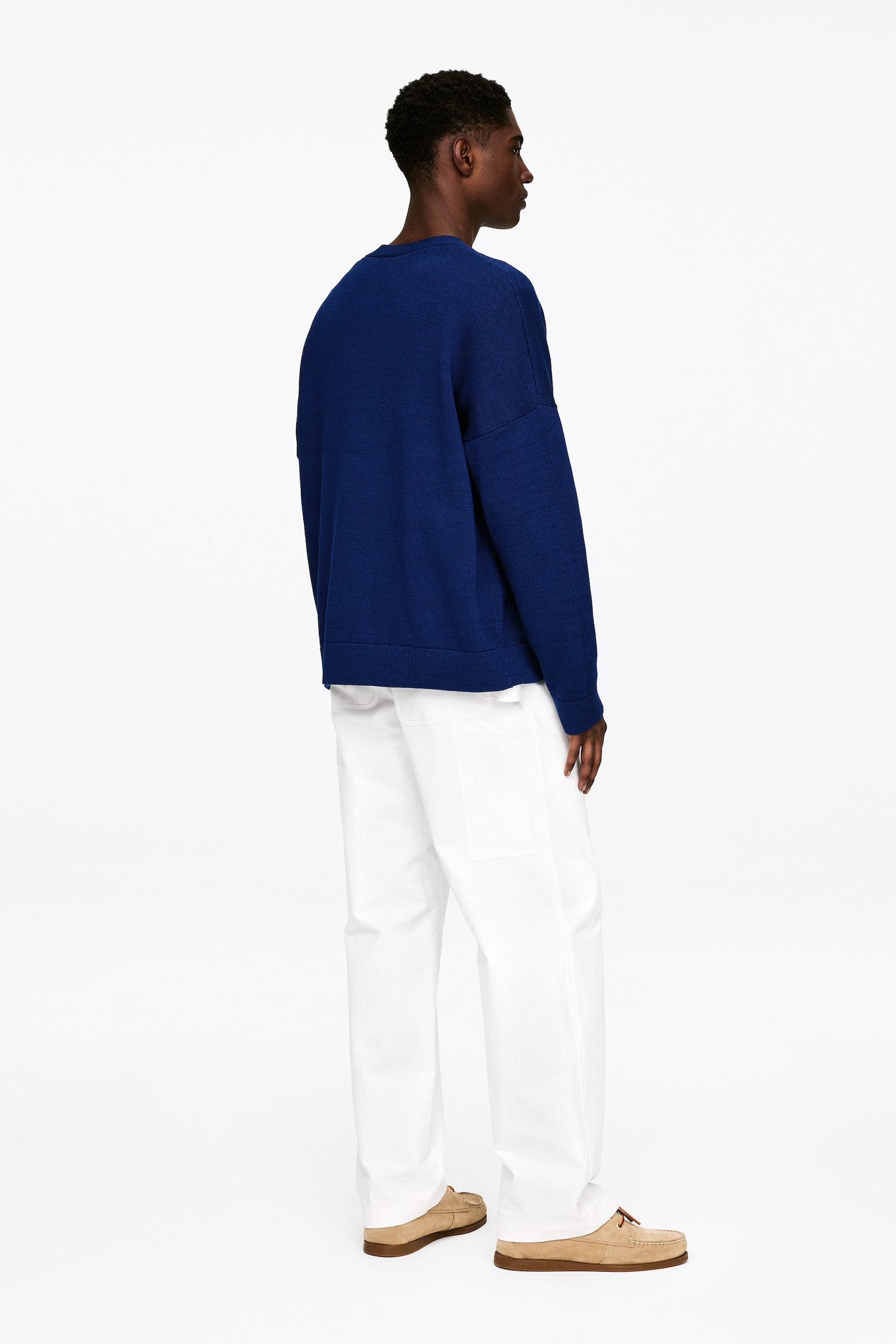 Cardigan in cotone - Blu scuro/Verde scuro - 3