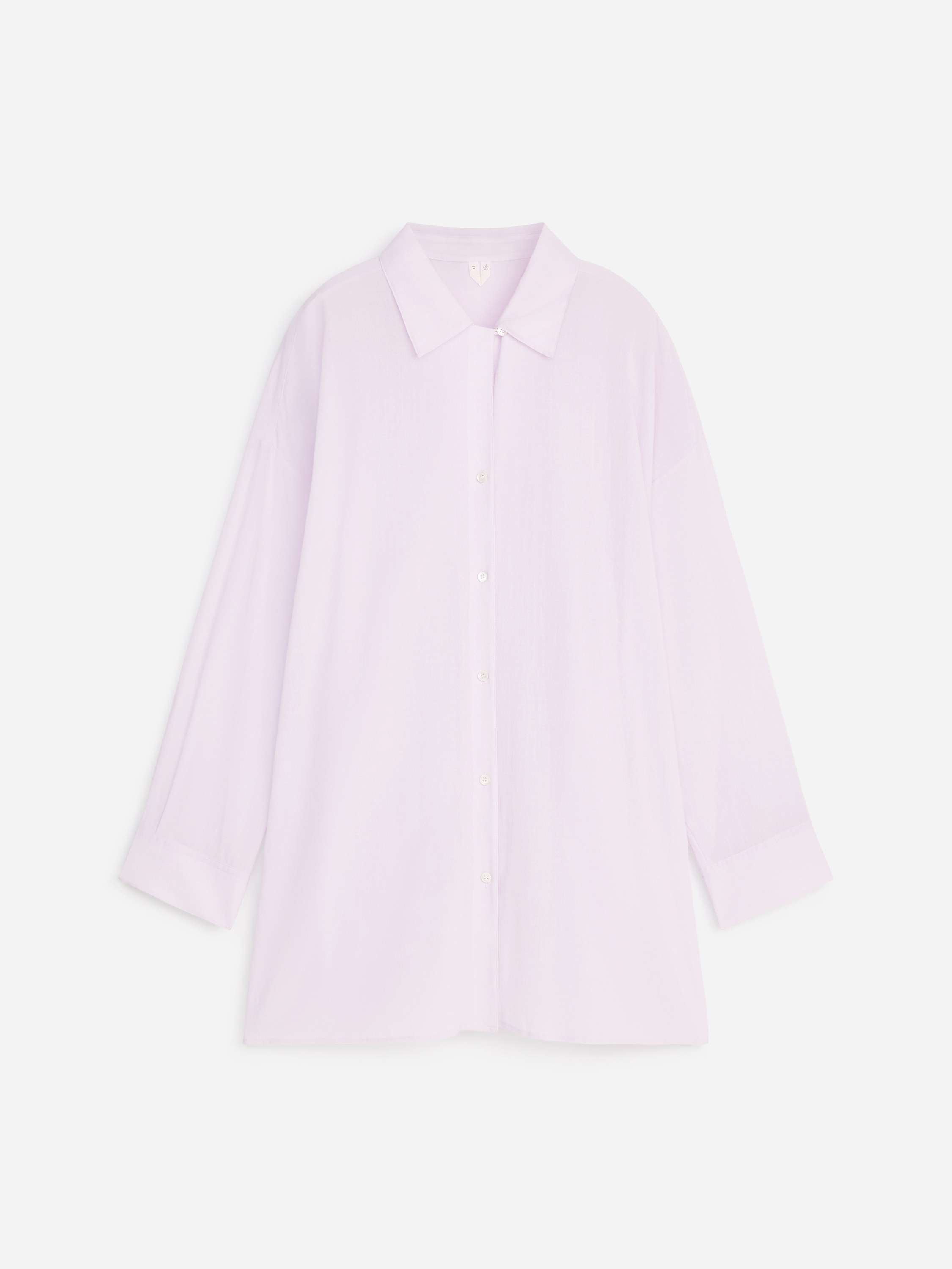 Lång strandskjorta - Rosa/Marinblå/Vit