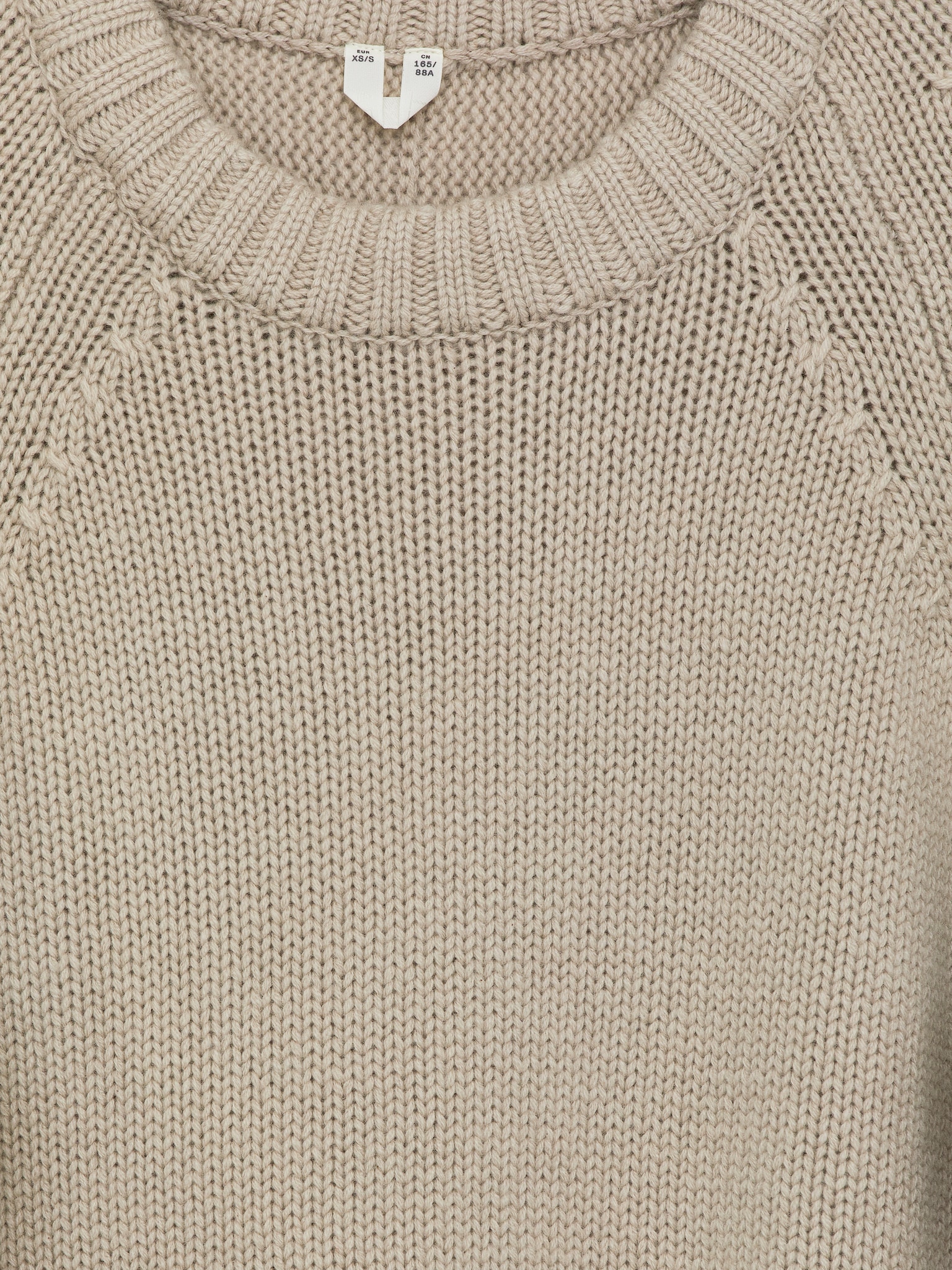 Chunky Pure Cashmere Jumper  ​ - Beige - 6