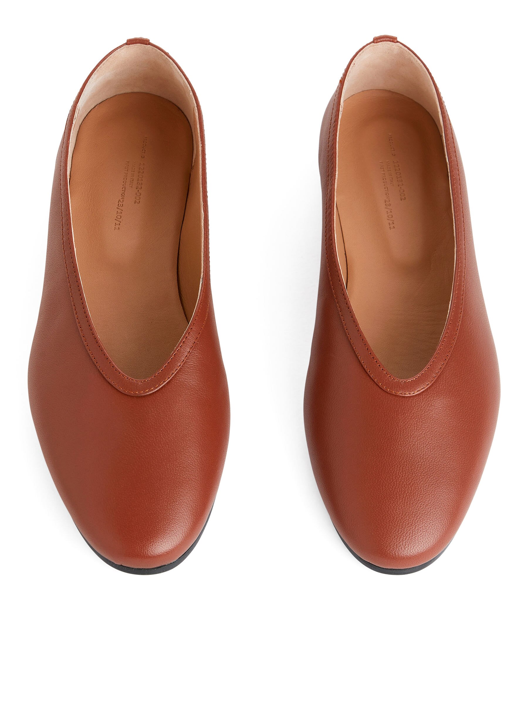 Ballerina aus Leder - Rostbraun - Damen - StillMedia/DescriptiveStillLife - 2