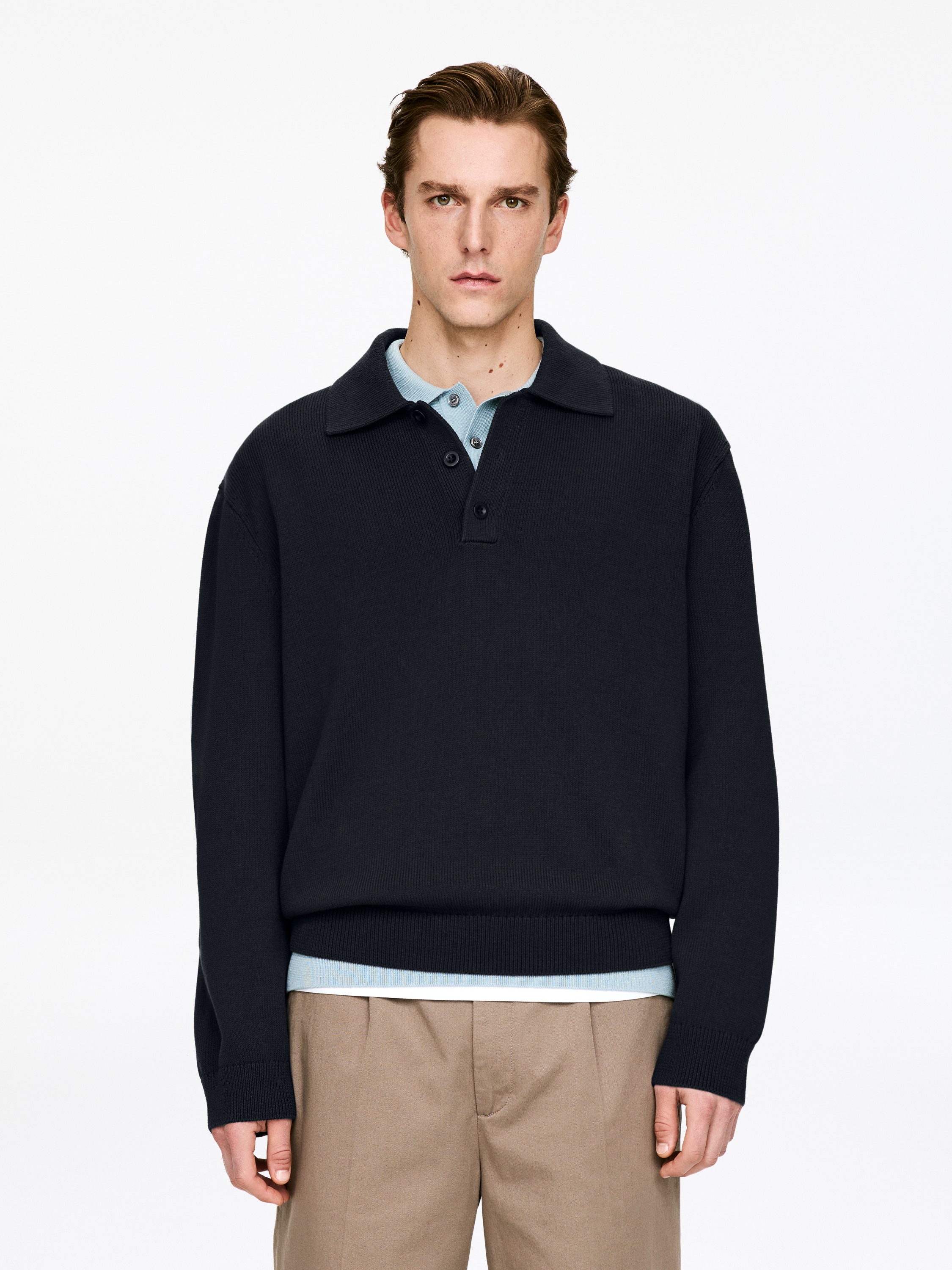 Рубашка-поло из хлопка и лиоцелла