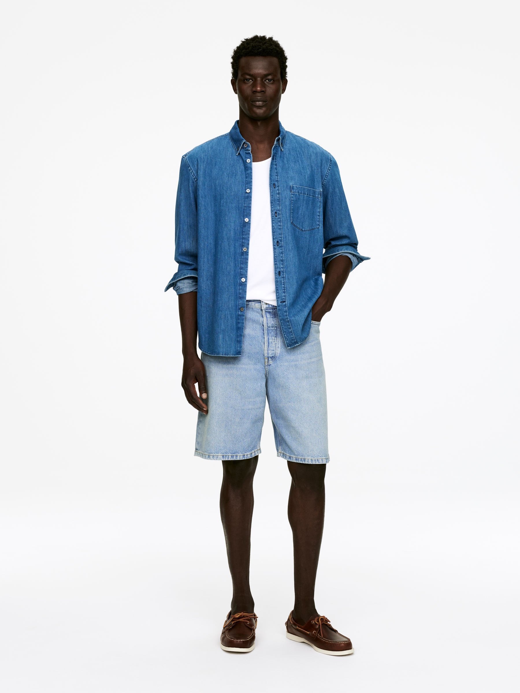 Lockere Jeansshorts - Blau - Relaxed Fit - Men - StillMedia/Lookbook - 5
