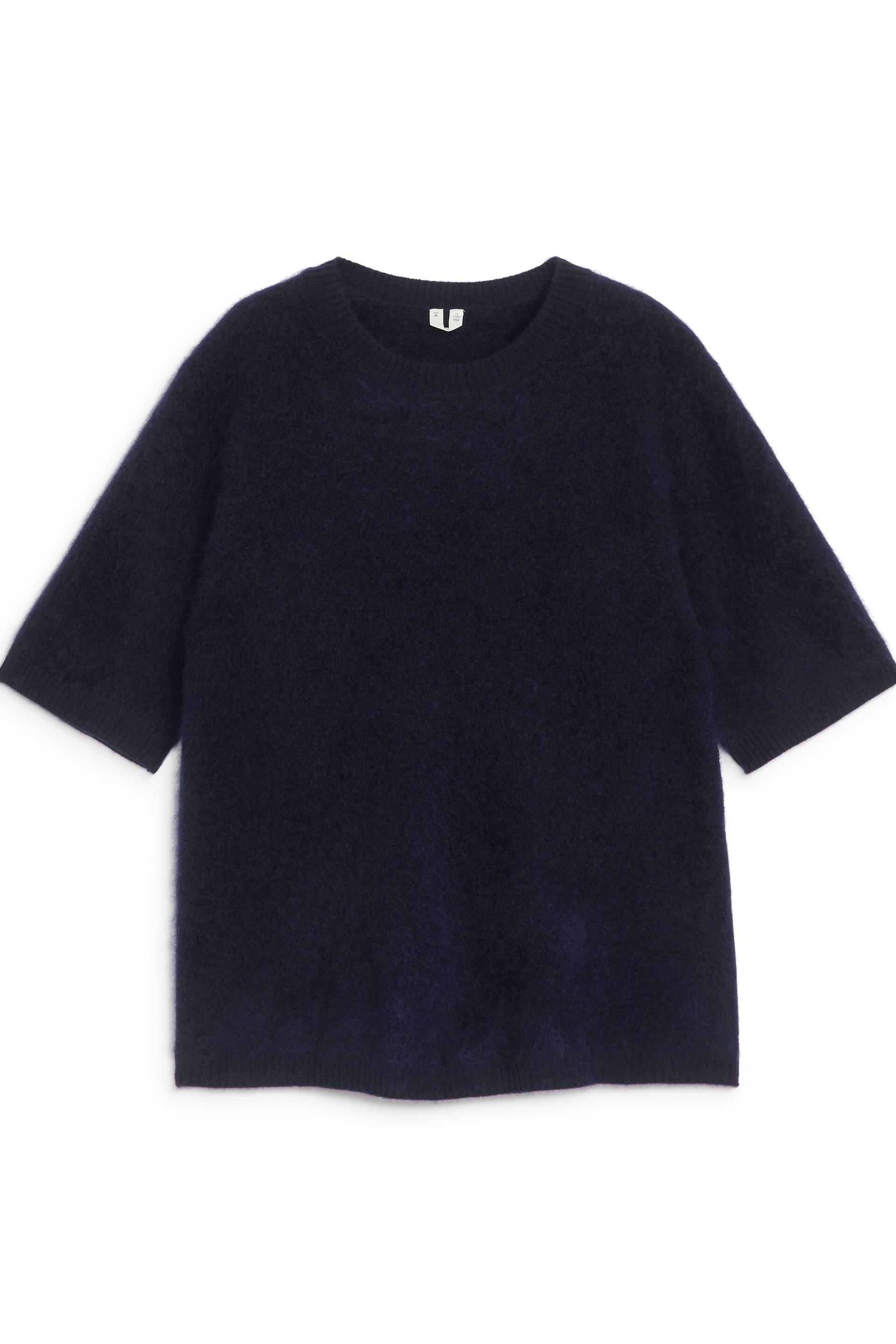 Vis større bilde: Strikket t-skjorte i ull - Mørkeblå - Ladies | H&M NO 1