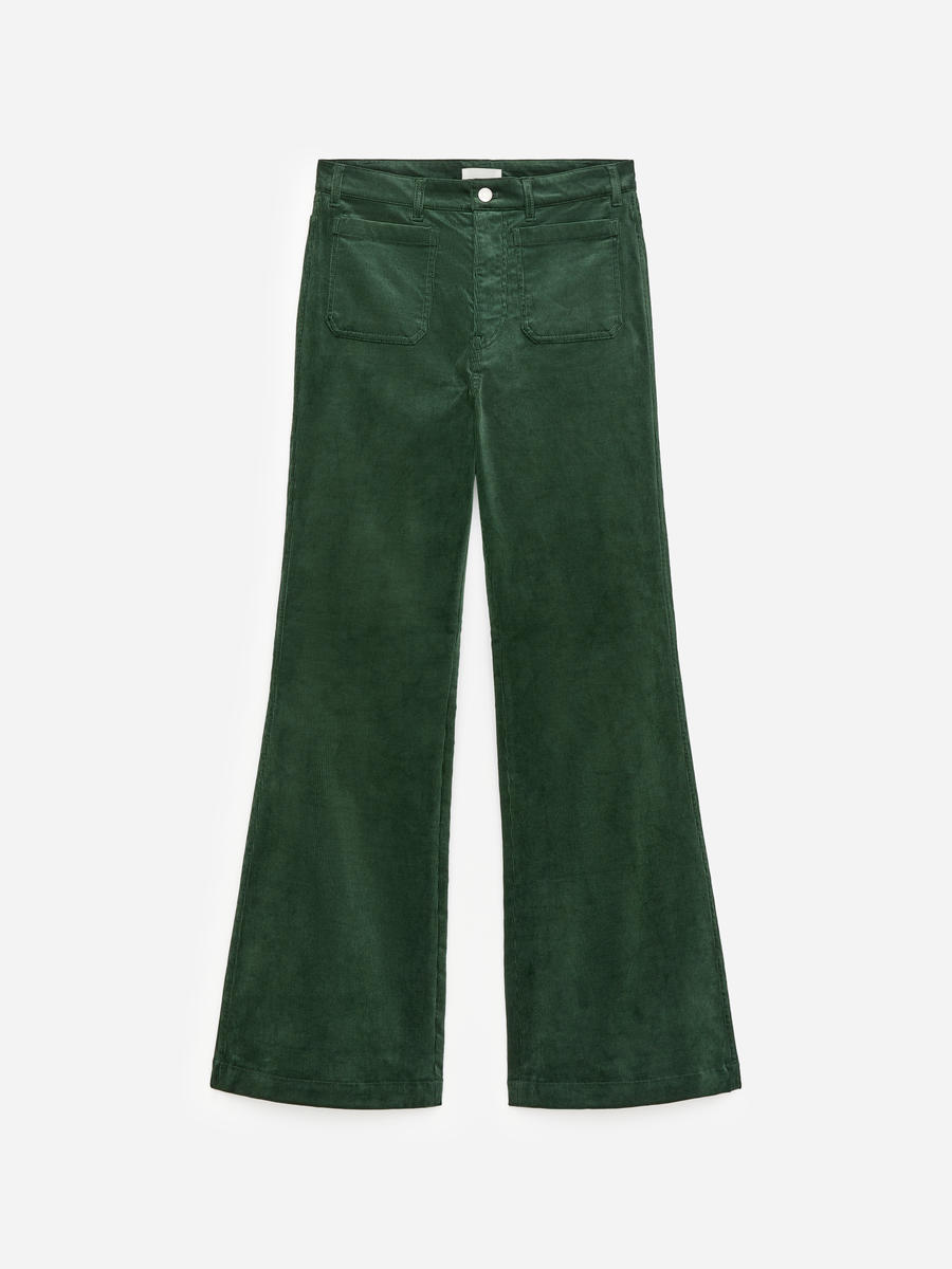 ARKET Women's  Lupine Flared Corduroy Jeans Green,  size 38