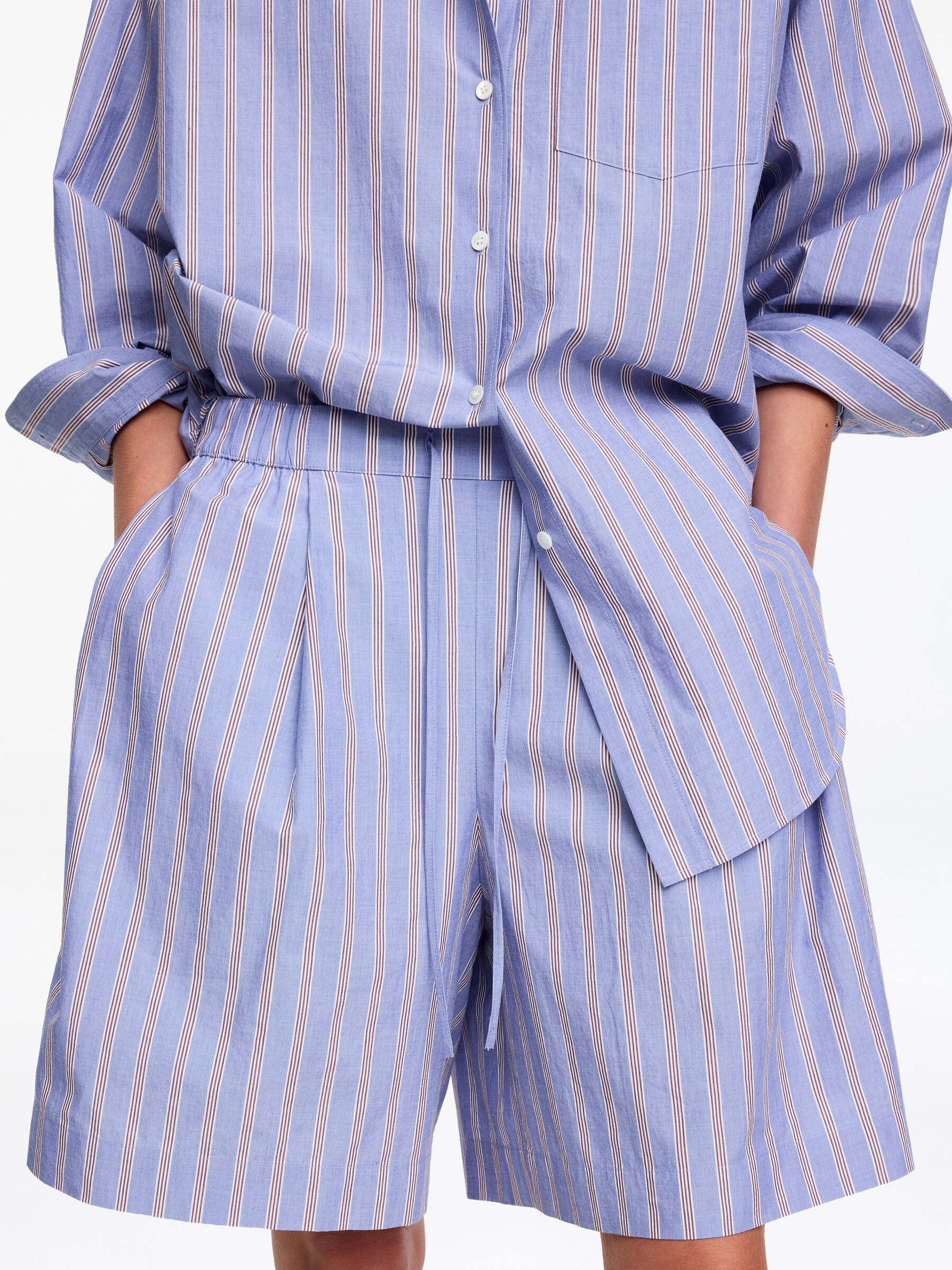 Cotton Culottes - Blue - Relaxed fit - Women - StillMedia/Lookbook - 2