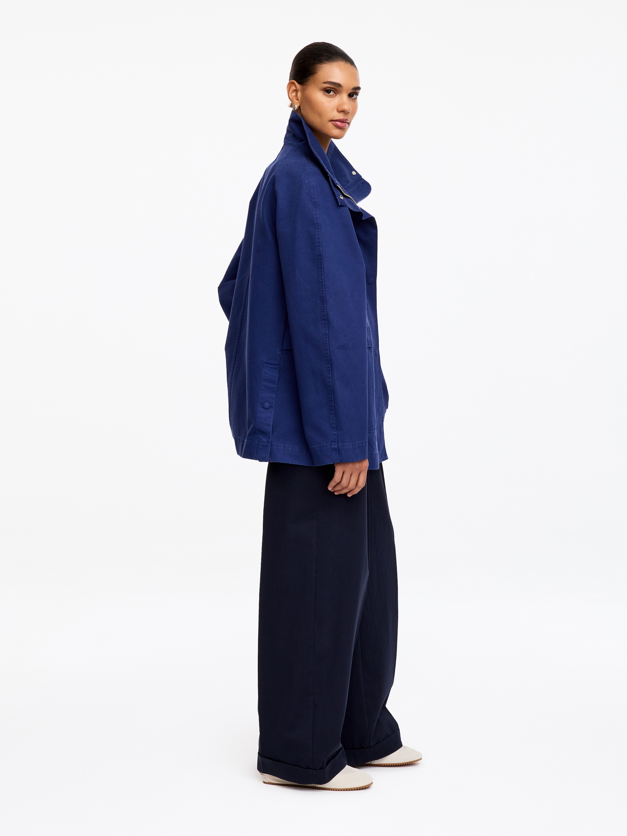 Suede Nylon Trainers - Off White - Women - StillMedia/Lookbook - 5