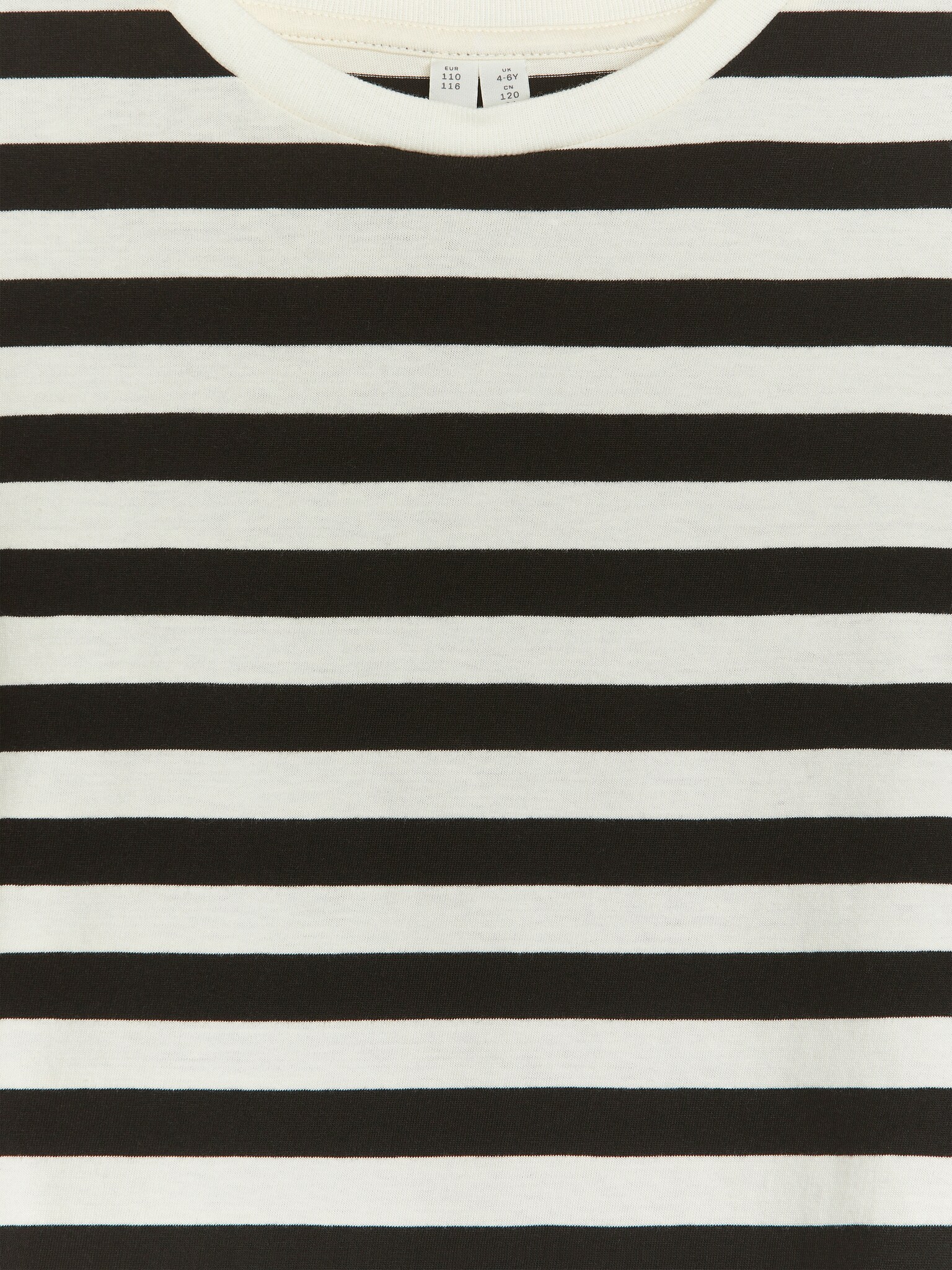 Oversized Long-Sleeved T-Shirt - Black/White - 2