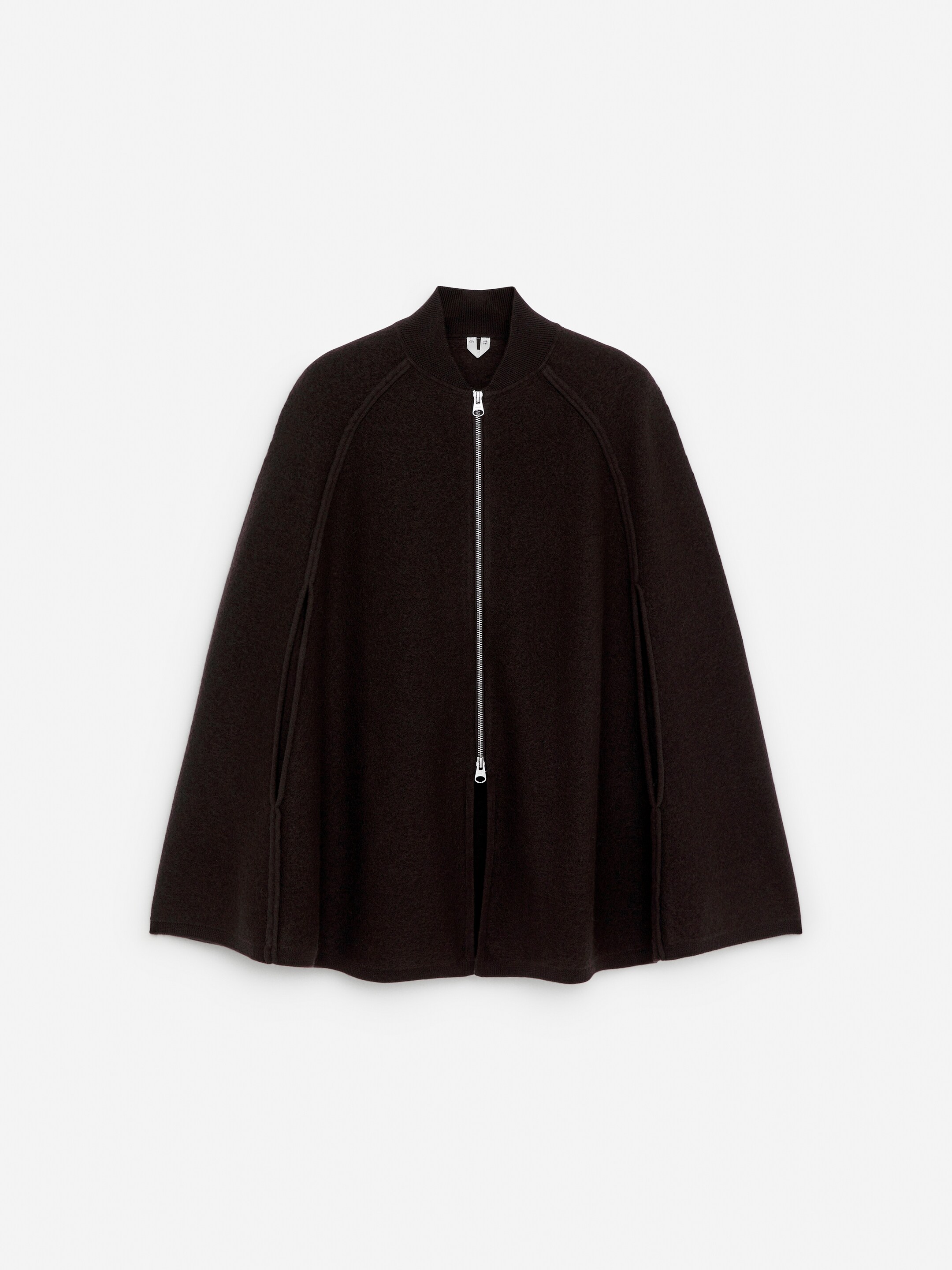 Ingrandisci l'immagine: Boiled Wool Cape - Dark Brown - DONNA | H&M CH 5