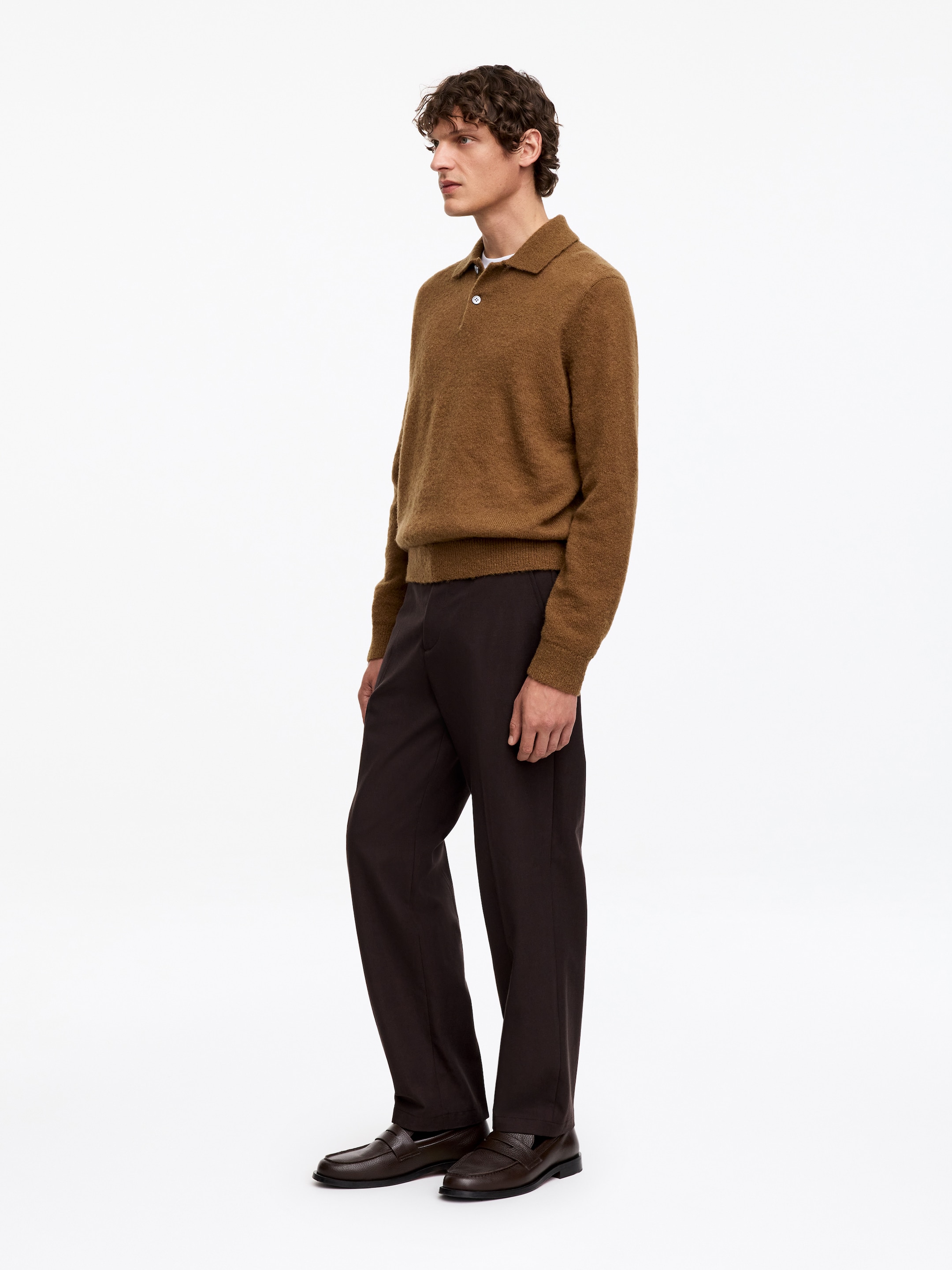 Strick-Poloshirt aus Wollmischung - Rostrot - Relaxed Fit - Herren - StillMedia/Lookbook - 4