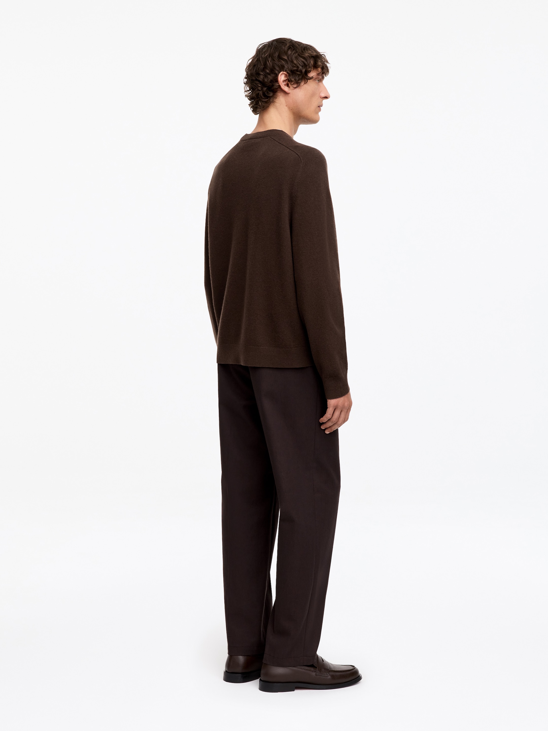 Maglione in lana con lavorazione sottile - Marrone - Regular fit - men - StillMedia/Lookbook - 2