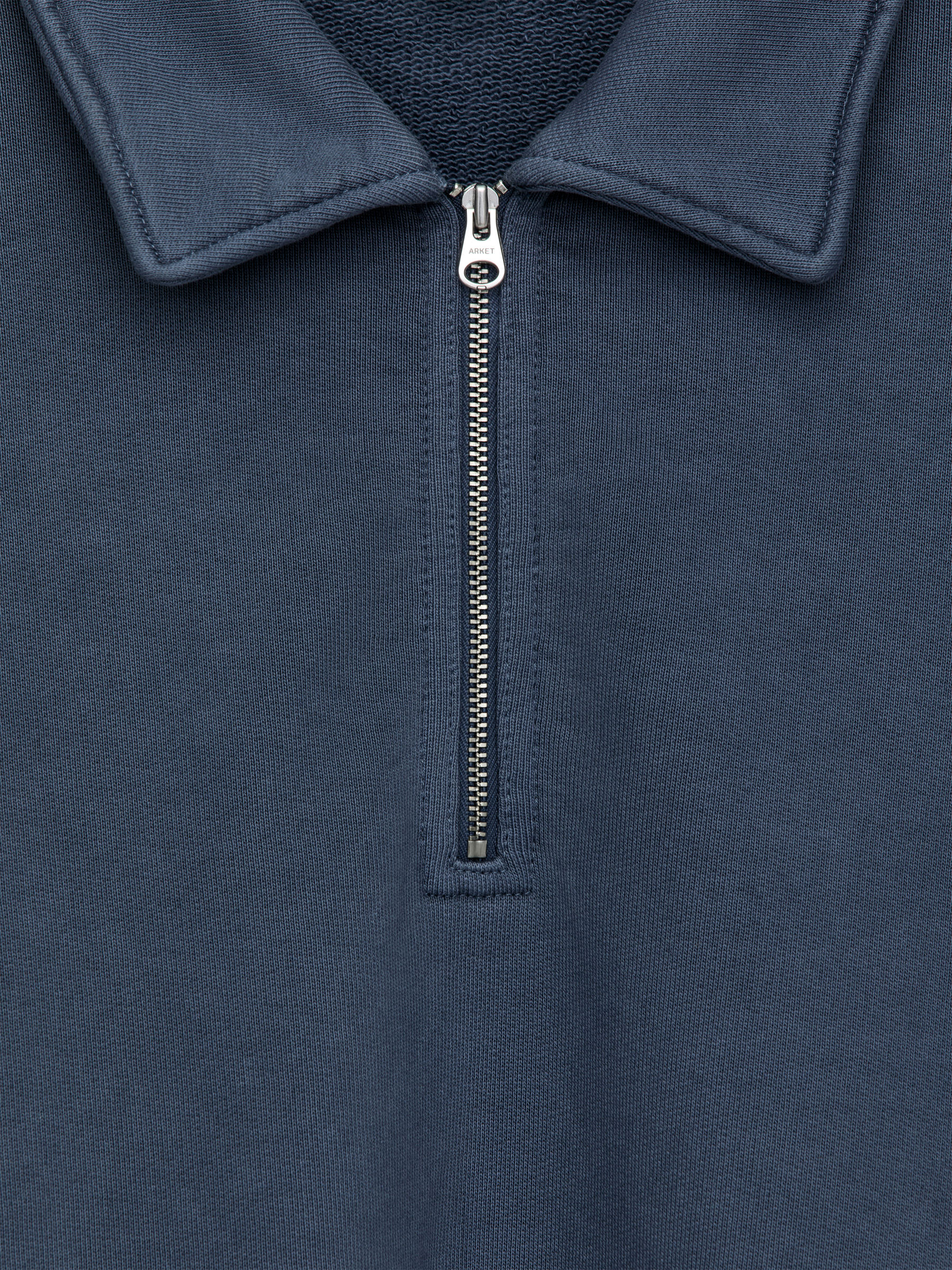 Half Zip Polo Shirt - Faded Blue - Regular fit - Men - StillMedia/DescriptiveDetail - 2