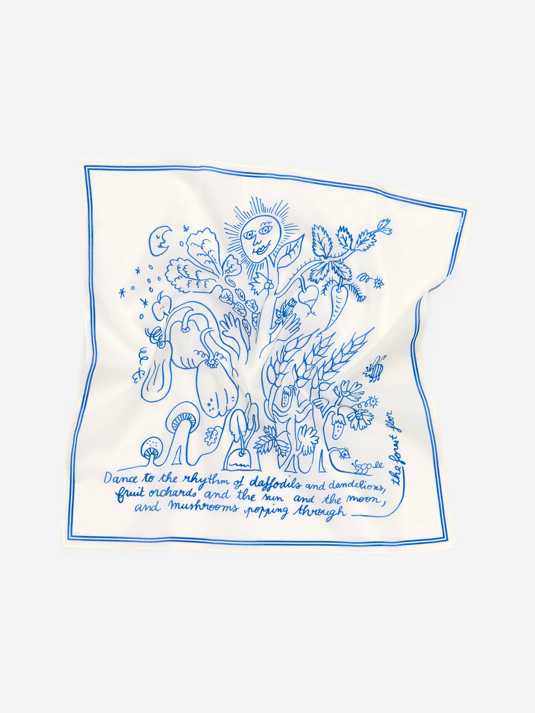 ARKET CAFÉ Printed Bandana - White/Blue - Café - StillMedia/DescriptiveStillLife - 2