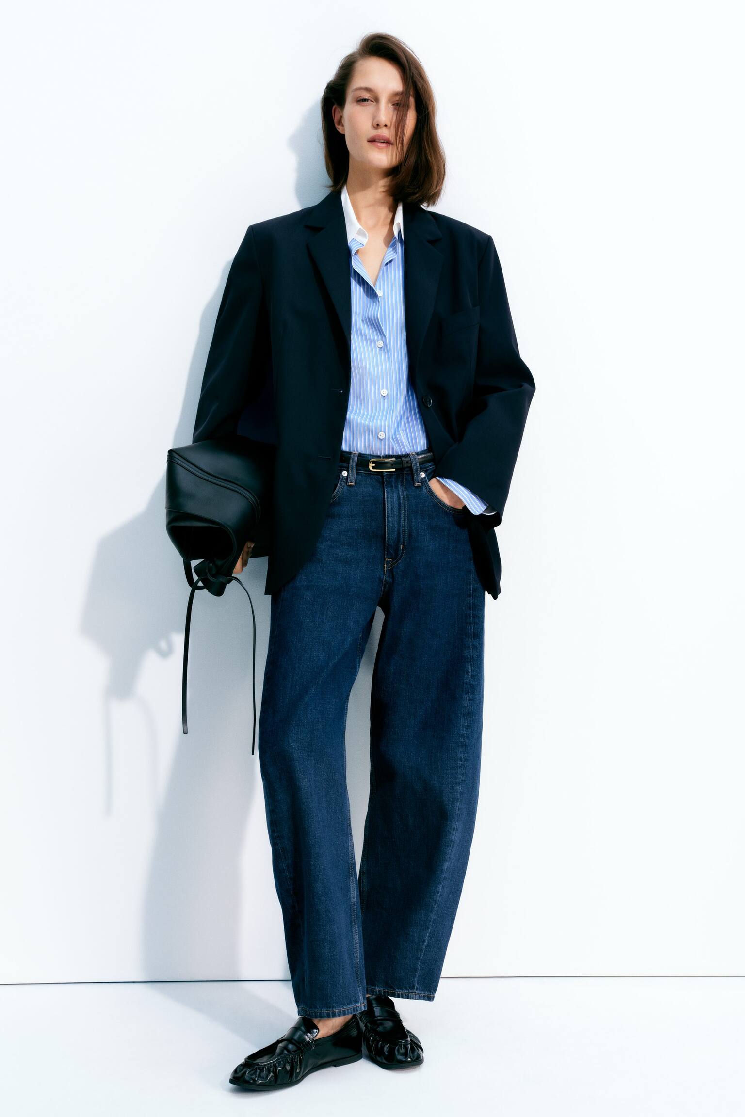 Kavaj i ullblandning - Mörkblå - 8