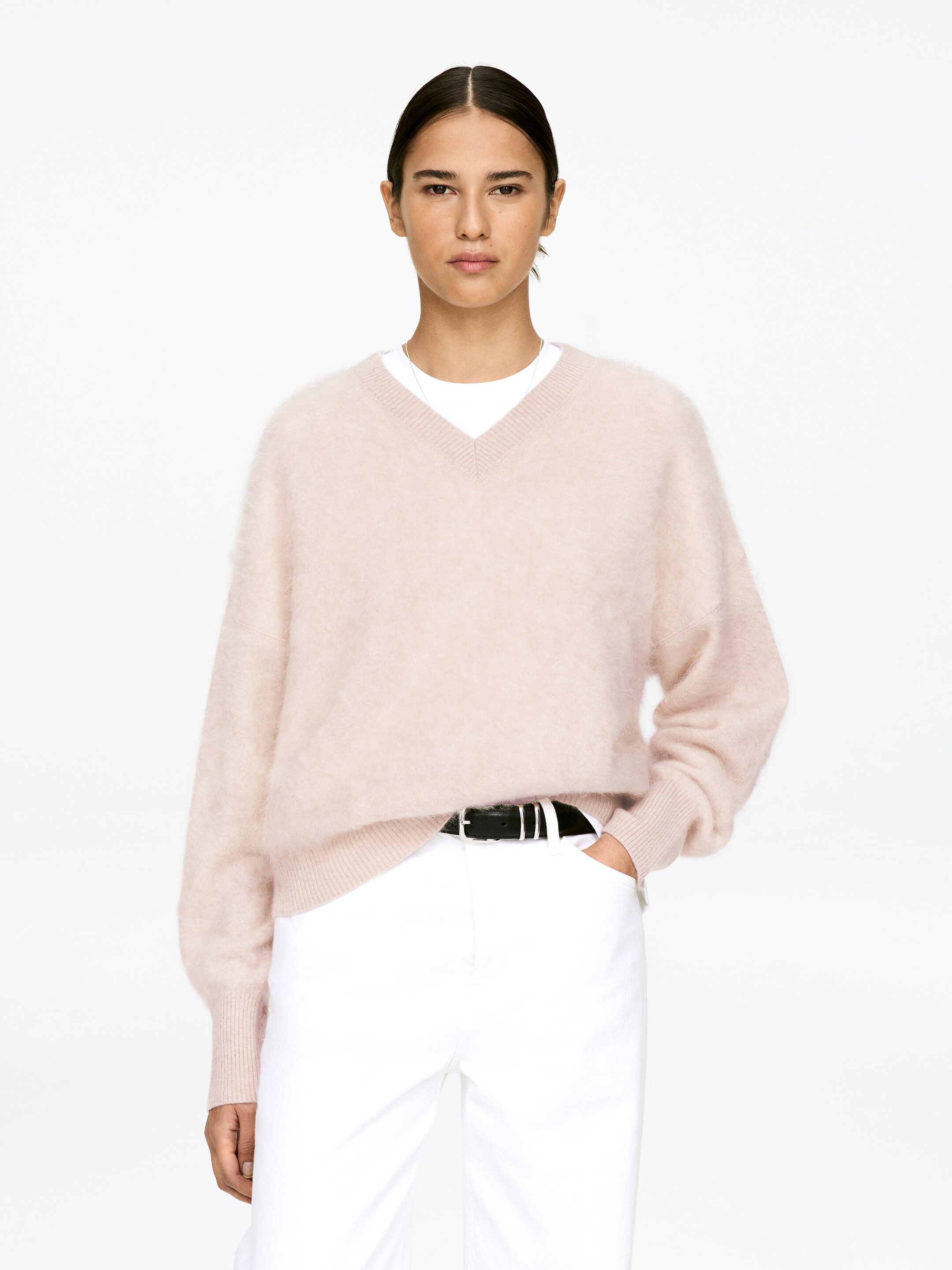 Nagyobb kép megtekintése: Kifésült tiszta kasmír pulóver - Bézs - NŐI | H&M HU 1