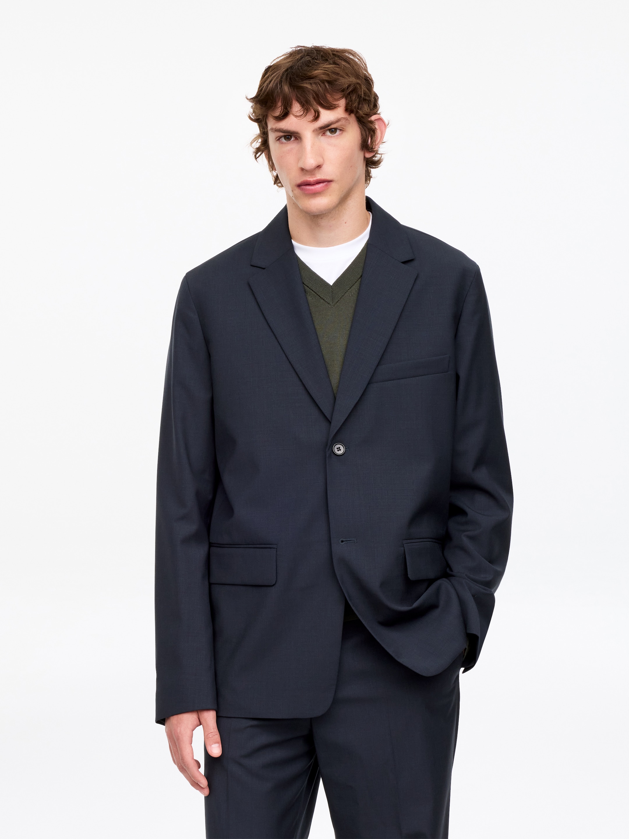 Lightweight Wool Blazer - Dark Blue - Regular fit - Men - StillMedia/Lookbook - 4