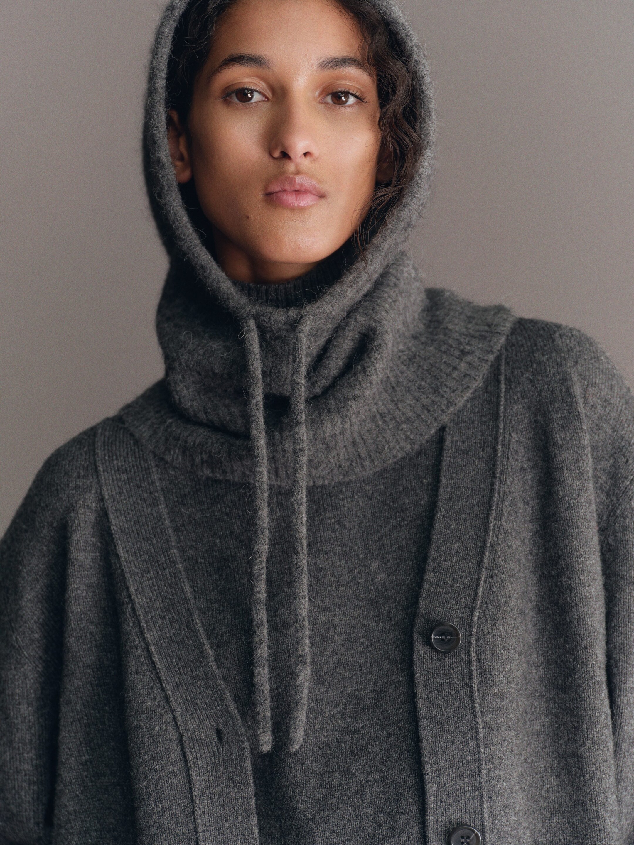 Größeres Bild anzeigen: Wollpullover mit Rollkragen - Dunkelgrau meliert - Ladies | H&M AT 6