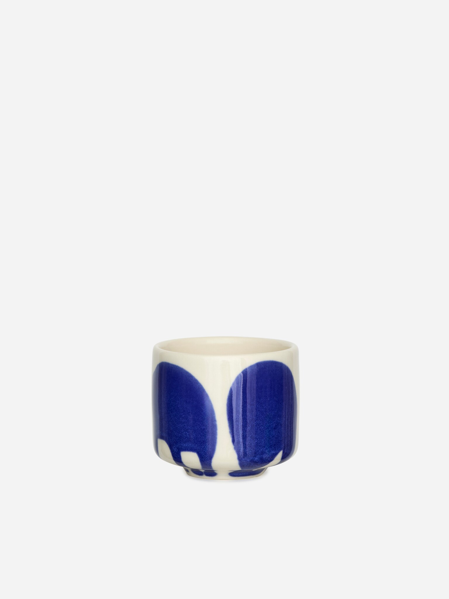 Stoneware Cups Set of 2 - Blue/White/Pink Splash/Blue/White/Off White/Blue Splash/Blue Checks - 2