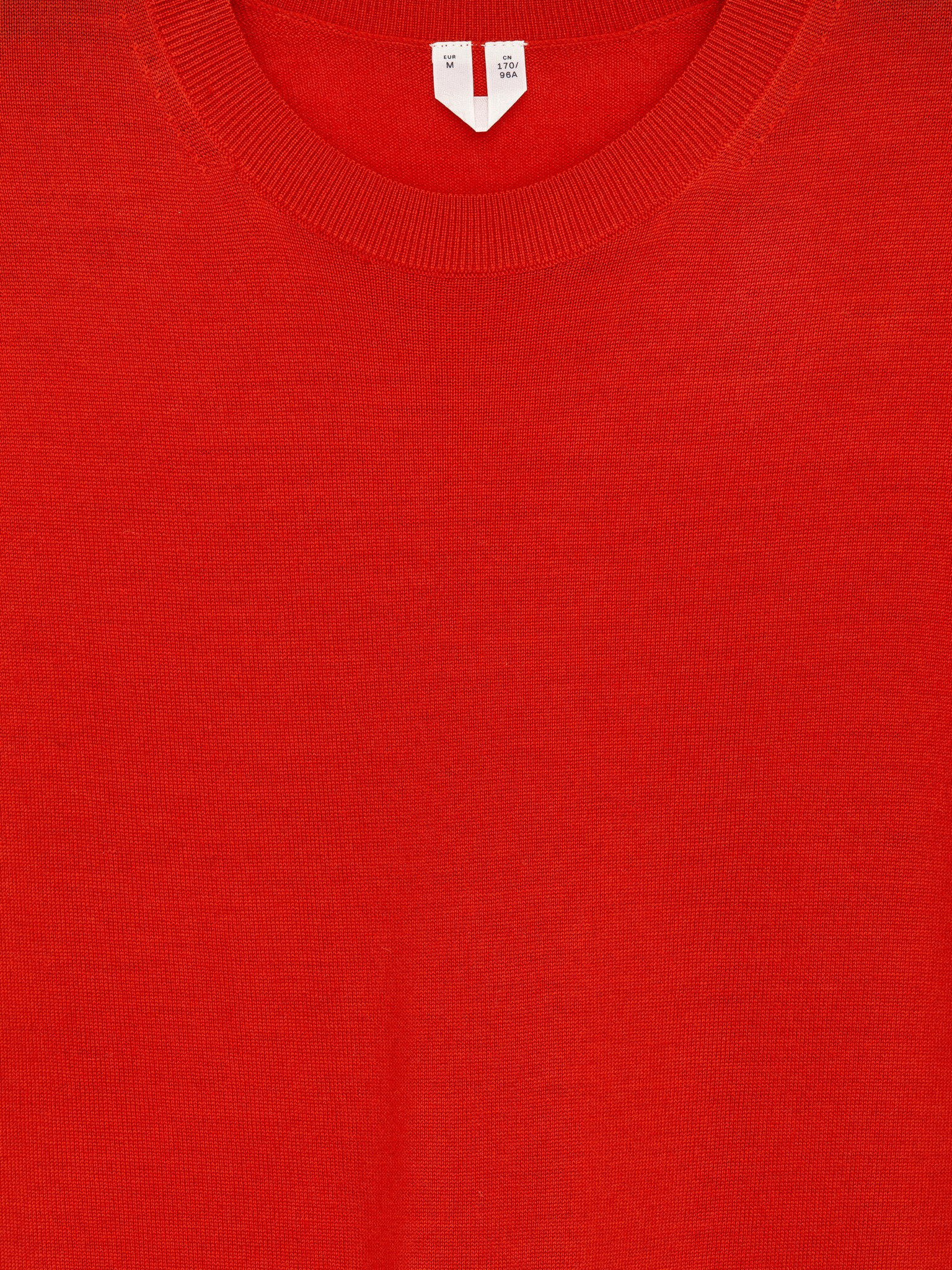 T-shirt en maille de laine mérinos - Rouge/Beige clair/Bleu foncé - 2