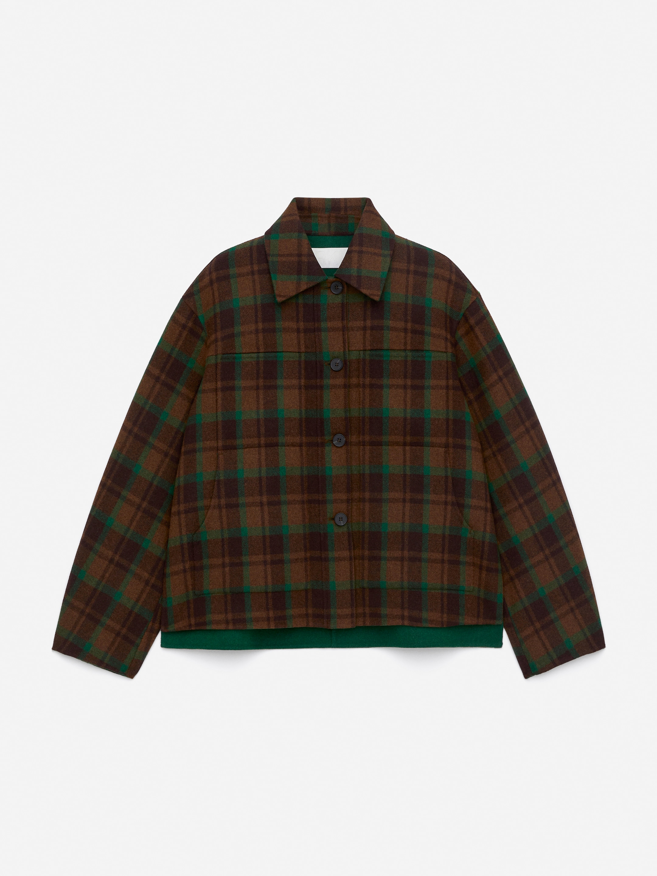 Grotere afbeelding bekijken: Doublé jas van een wolmix - Brown/Green - DAMES | H&M BE 5