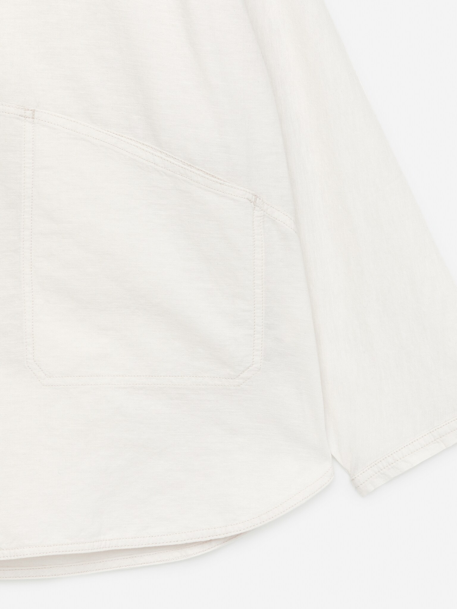 Chemise en coton et lin - Blanc - 2