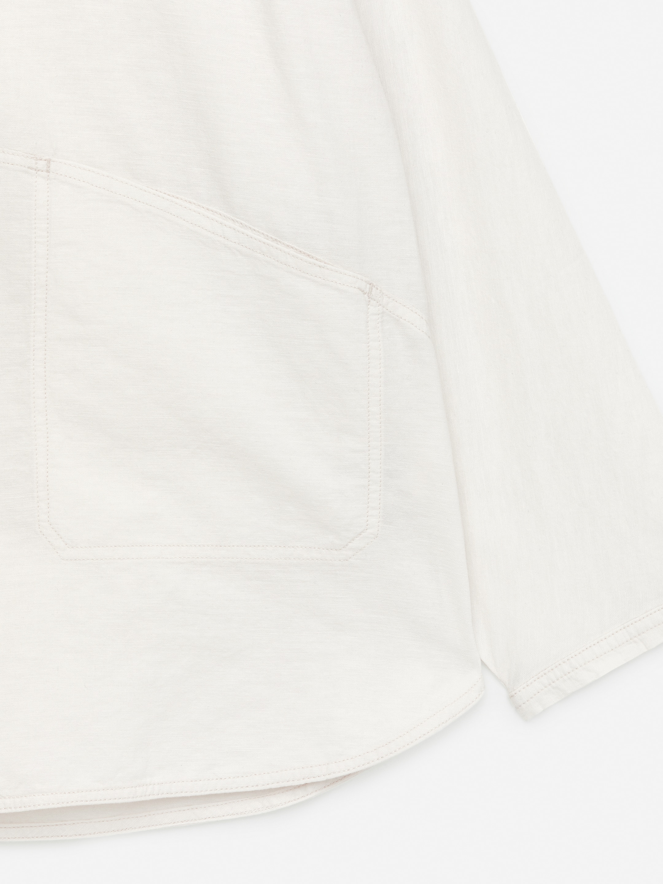 Camisa de lino y algodón - Blanco - Corte estándar - Women - StillMedia/DescriptiveDetail - 1