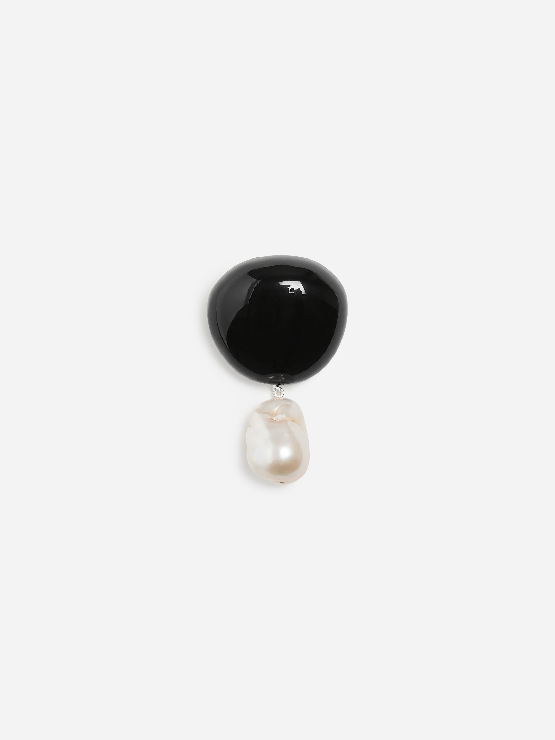 Spilla con perle d'acqua dolce-Silver-coloured-21320