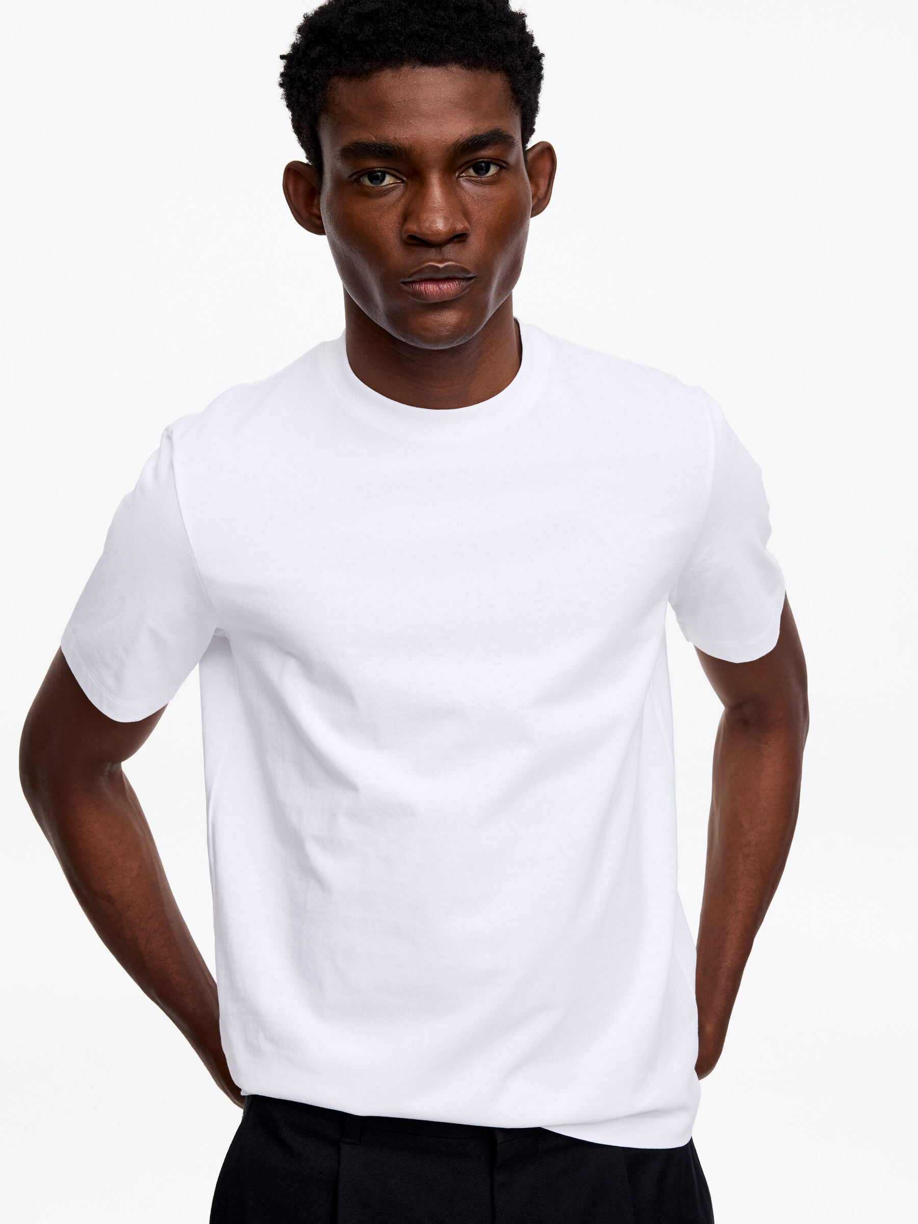 Regular Mid Weight T-Shirt, Set of 3 - White - Regular fit - Men - StillMedia/Lookbook - 3