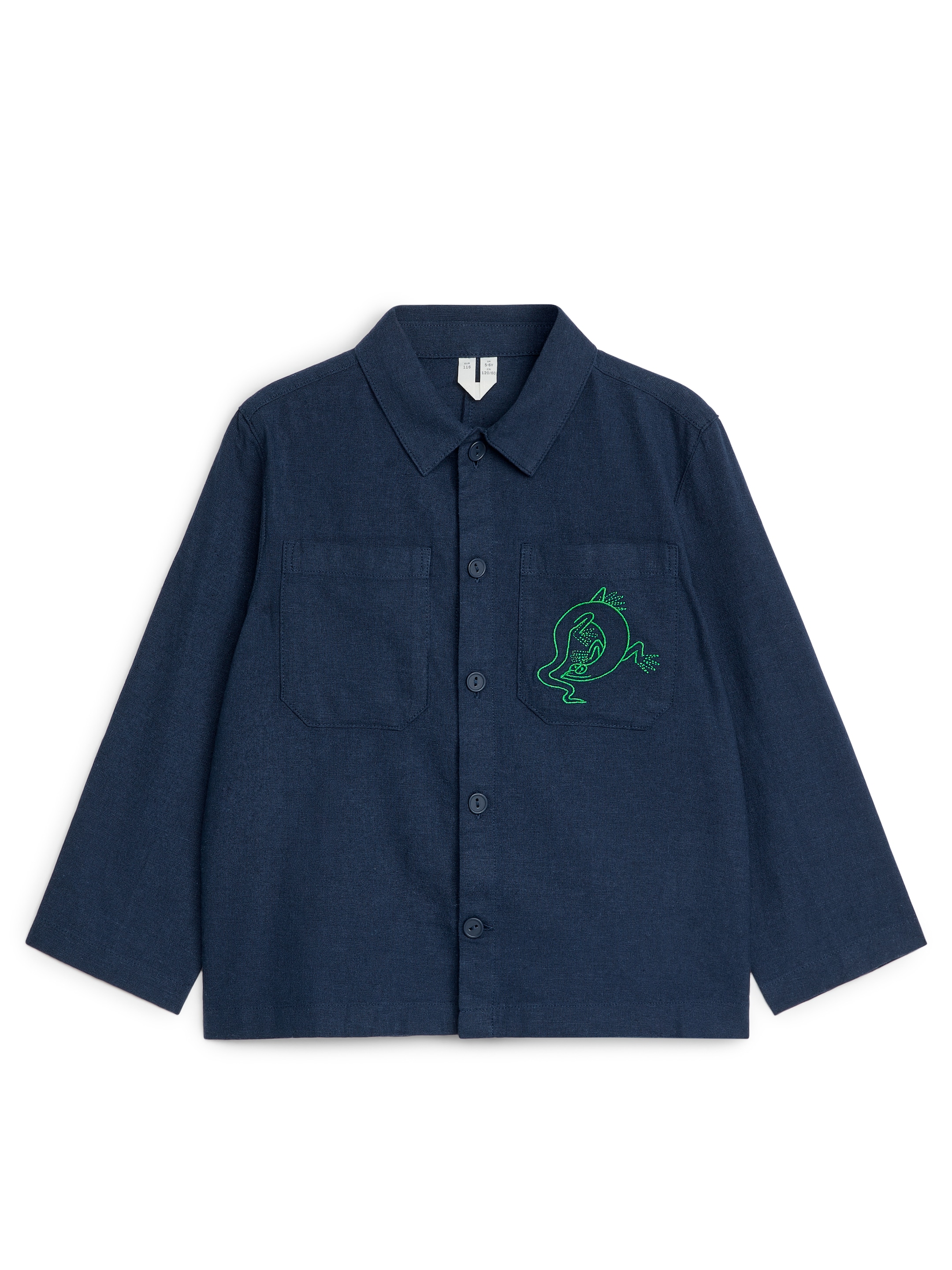 Agrandir l'image: Surchemise en lin et coton - Bleu foncé - ENFANT | H&M CH 1