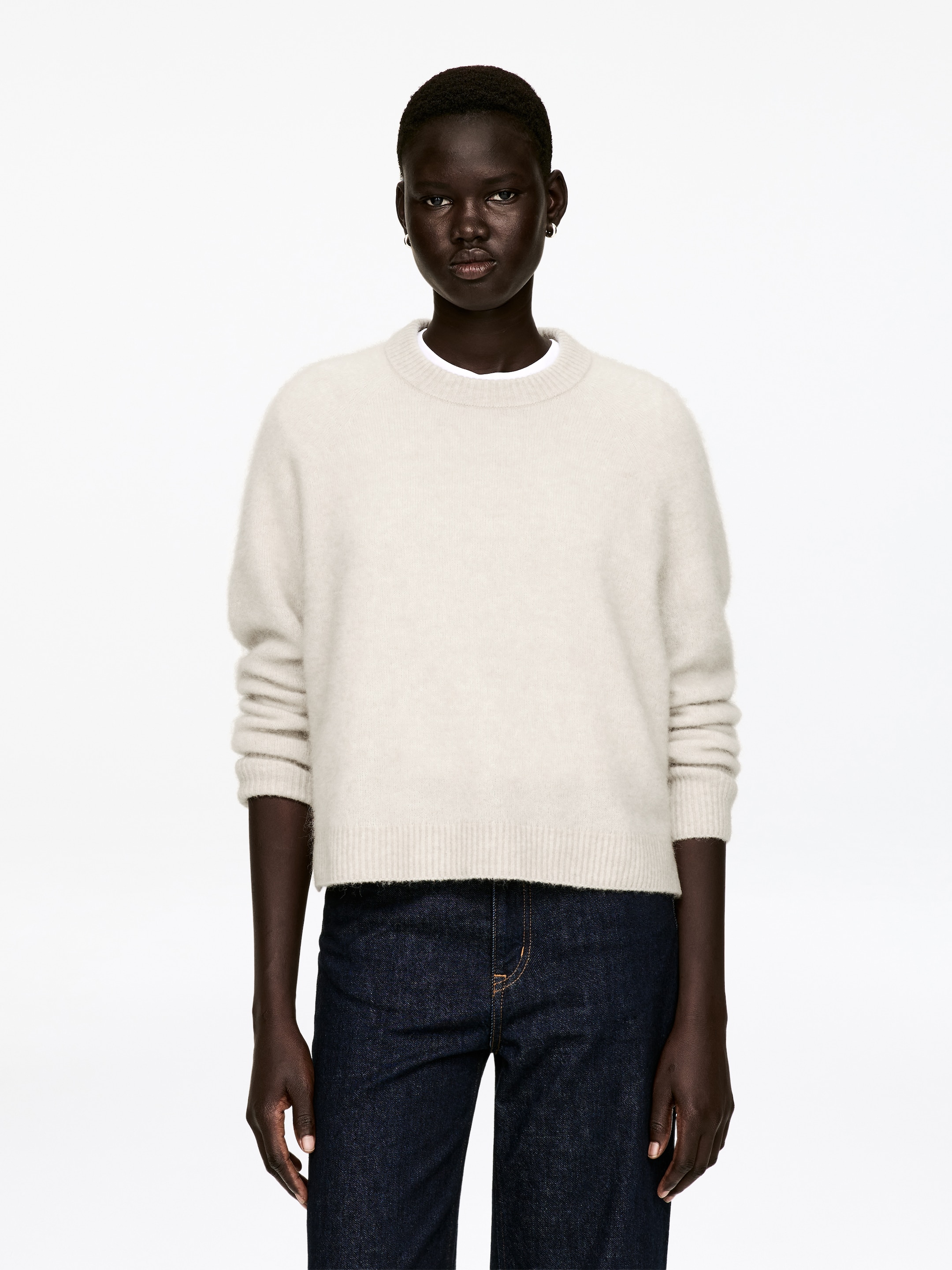 Ingrandisci l'immagine: Alpaca-Wool Blend Jumper - Light Mole - DONNA | H&M CH 1