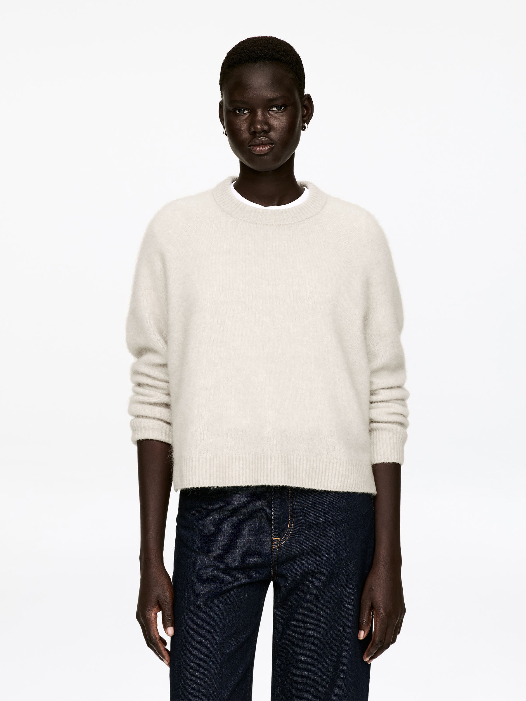 Pullover aus Alpakawolle und Wolle - Helles Taupe - Loose Fit - Women - StillMedia/Lookbook - 6