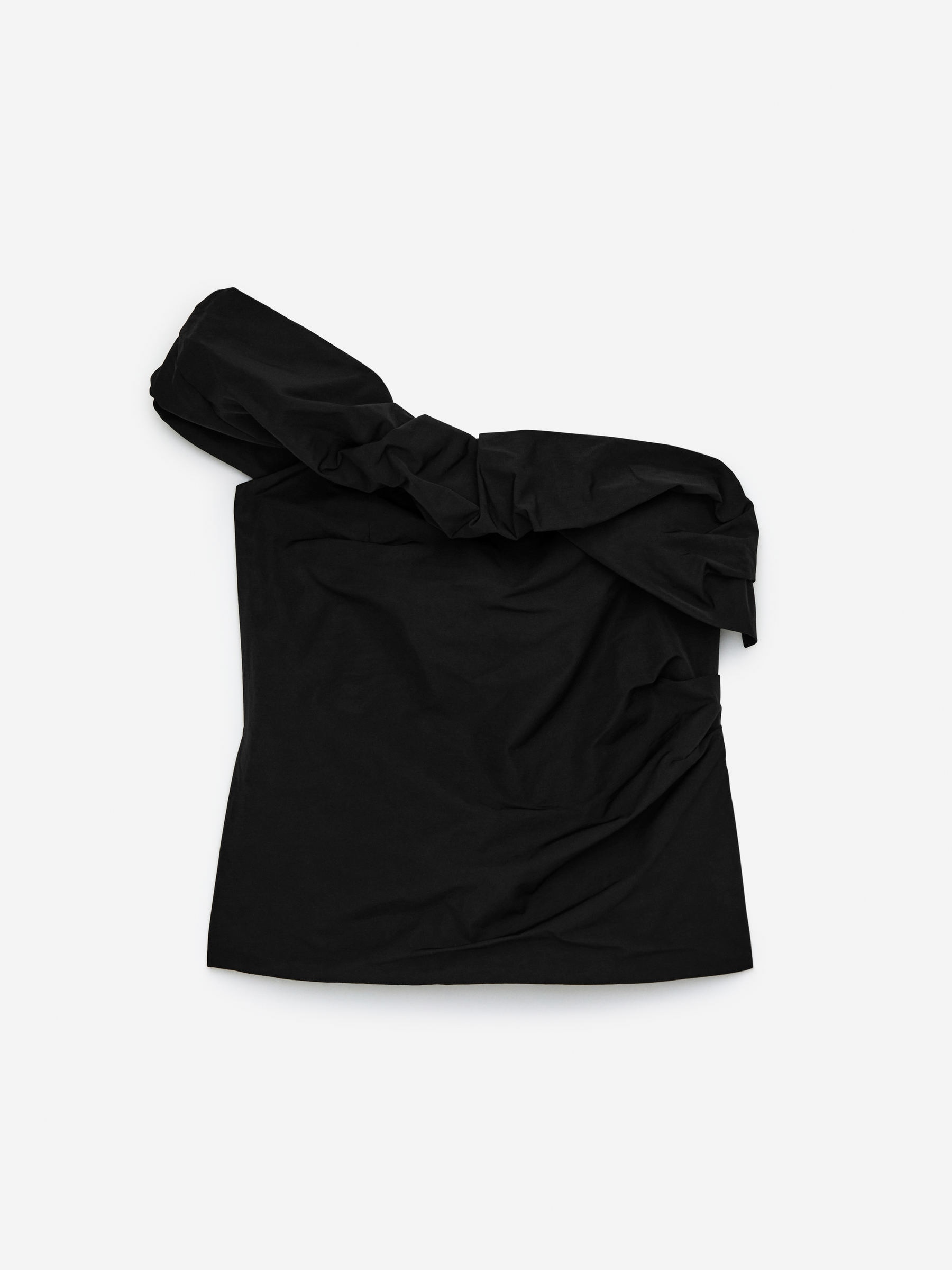 One-Shoulder-Oberteil-Schwarz-13629