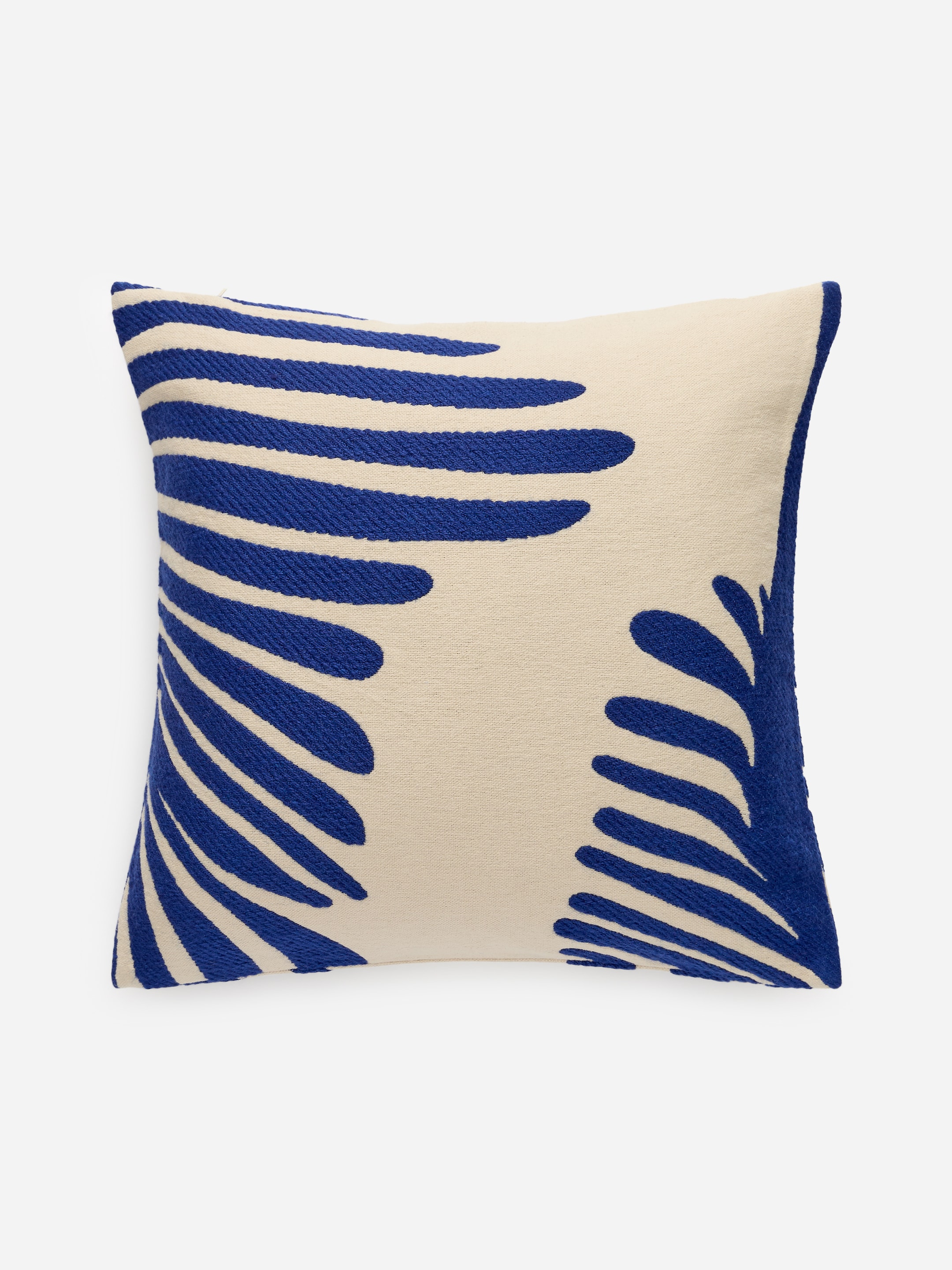 Visualizza immagine più grande: Copricuscino in misto cotone e lana 50 x 50 cm - Blu/Bianco sporco | H&M IT 3