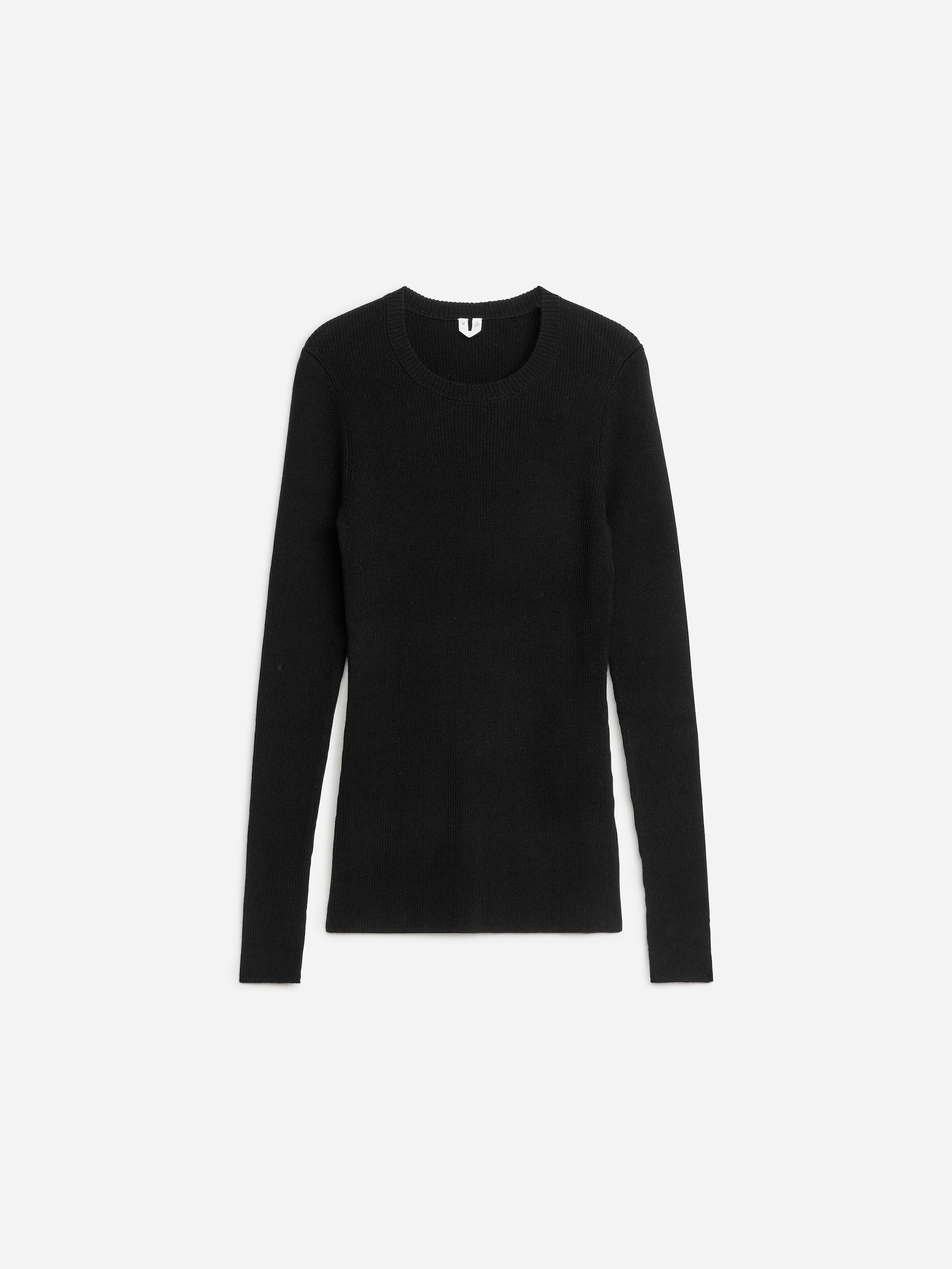 Größeres Bild ansehen: Rippstrick-Oberteil aus Merinowolle - Schwarz - Ladies | H&M DE 1