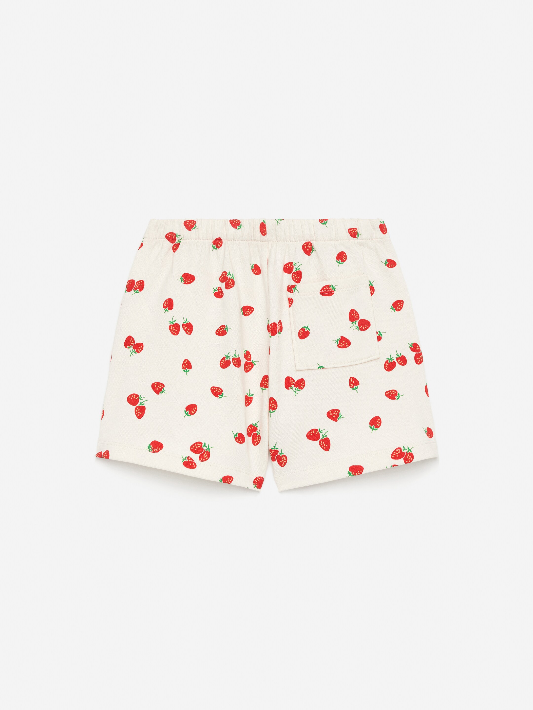 Zobrazit větší obrázek: Šortky z francouzského froté - Off White/Strawberries - DĚTI | H&M CZ 2